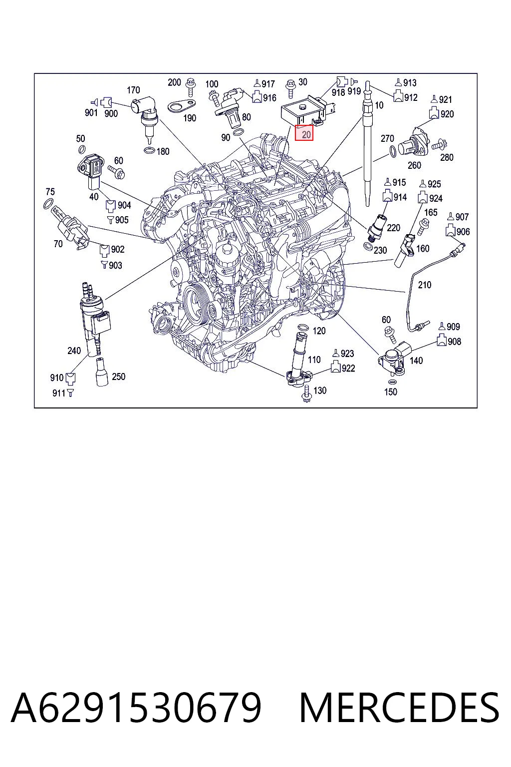 Реле управления Mercedes S седан (W221) (2005 - 2013) цена, от 253.40 USD
