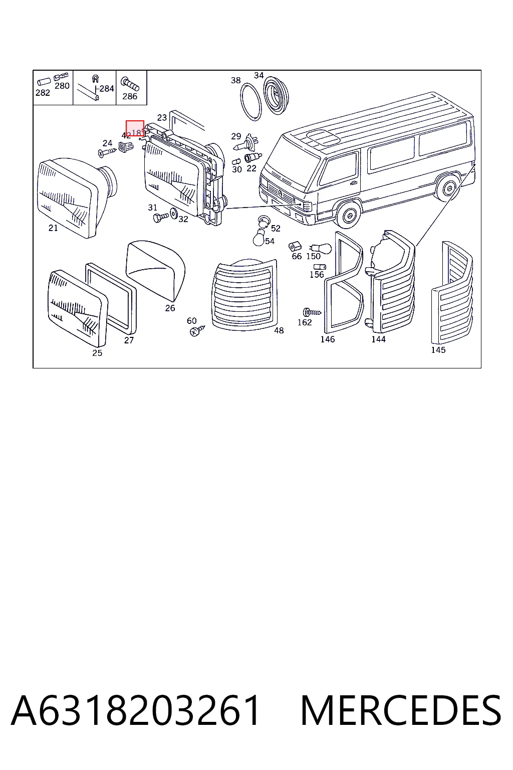 Правая блок фара VAG A2810881 цена, от 12.67 USD
