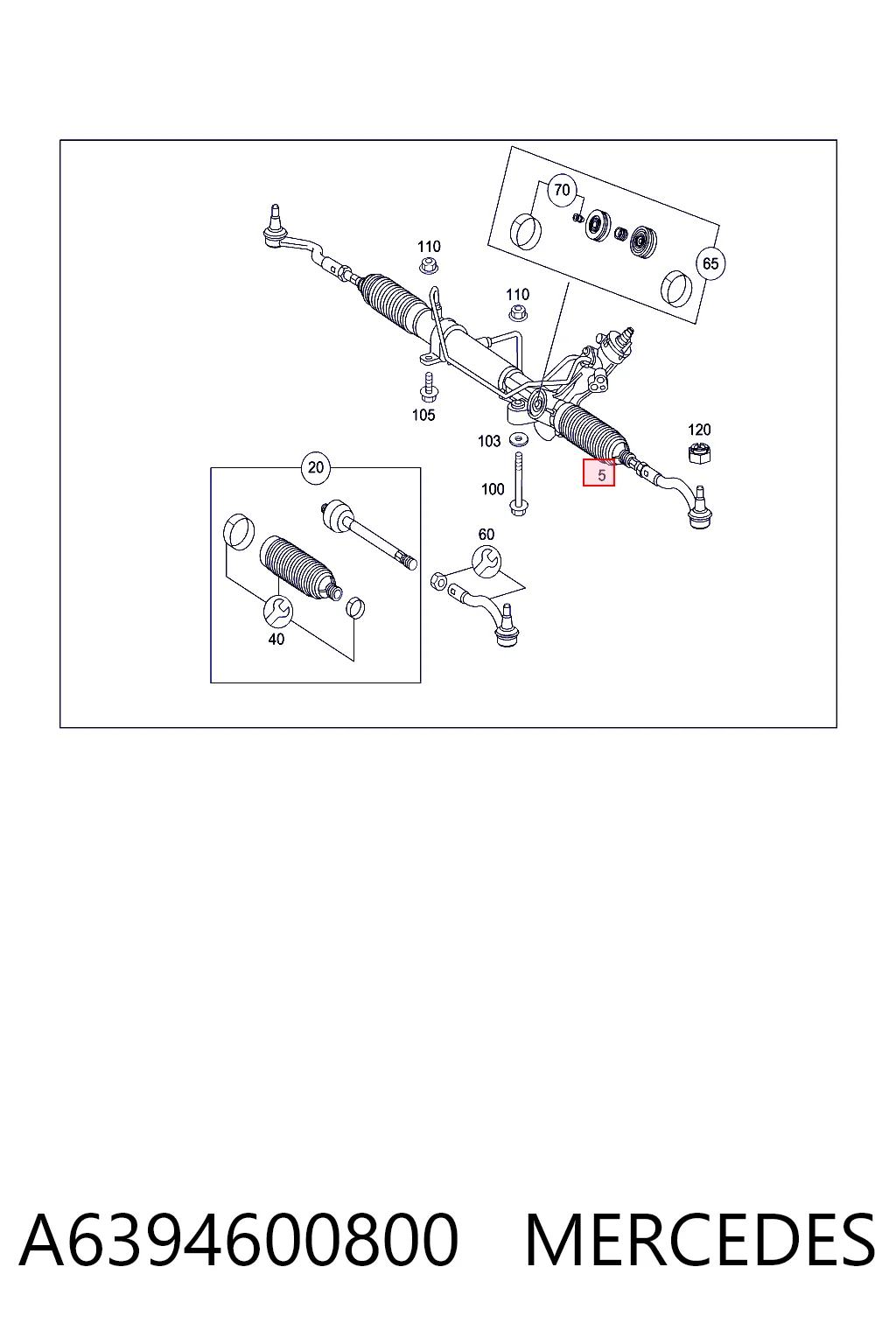 A6394600800 Mercedes Управление рулевое в сборе