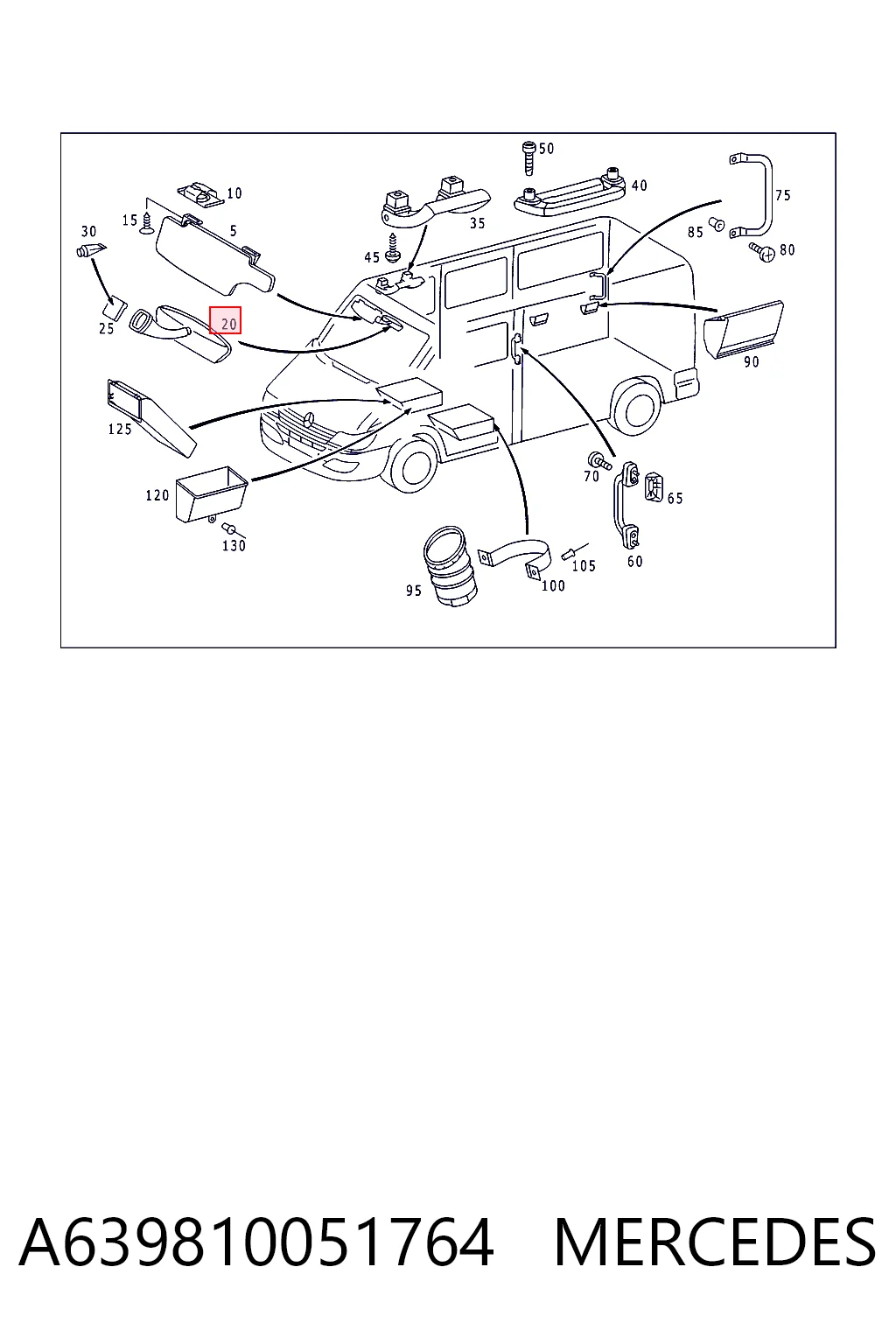 Салонное зеркало заднего вида Autotechteile 8199