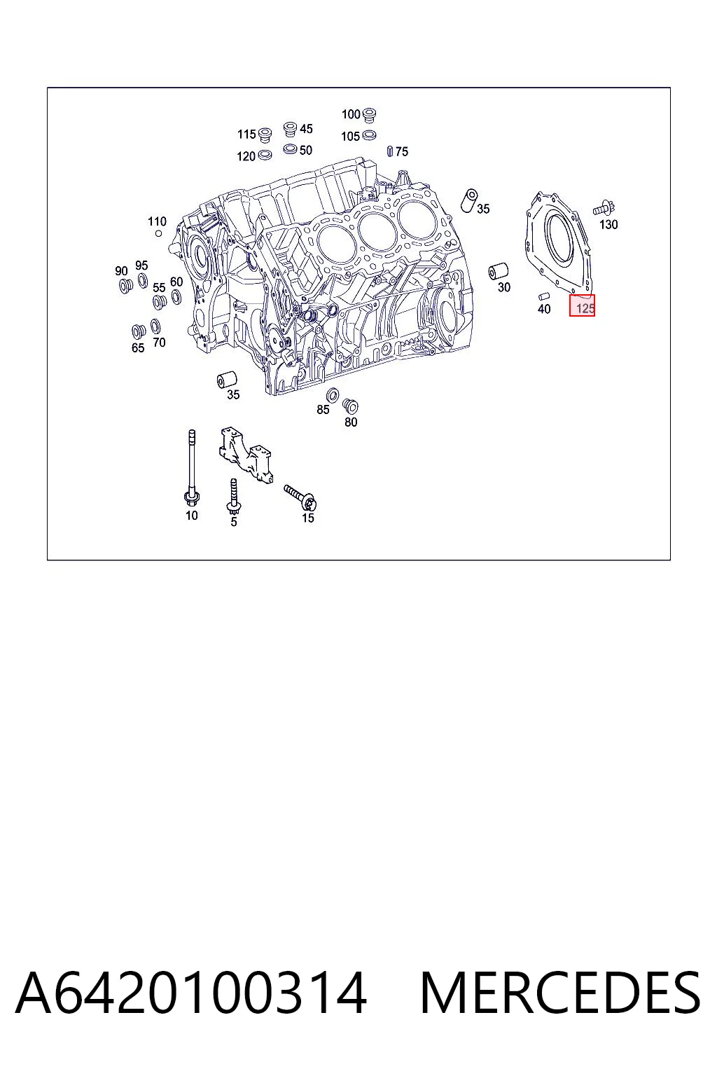A6420100314 Mercedes Сальник коленвала двигателя, задний