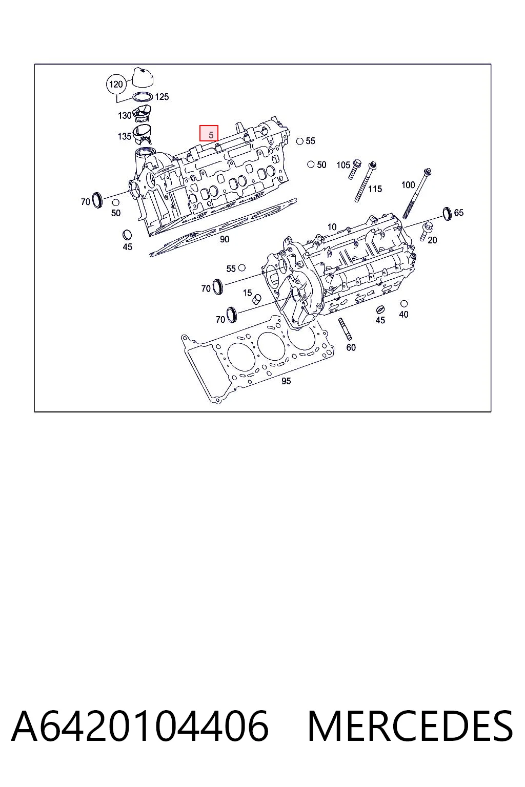 Головка двигателя Mercedes E седан (W213) (2016 - 2023) цена, от 596.84 USD