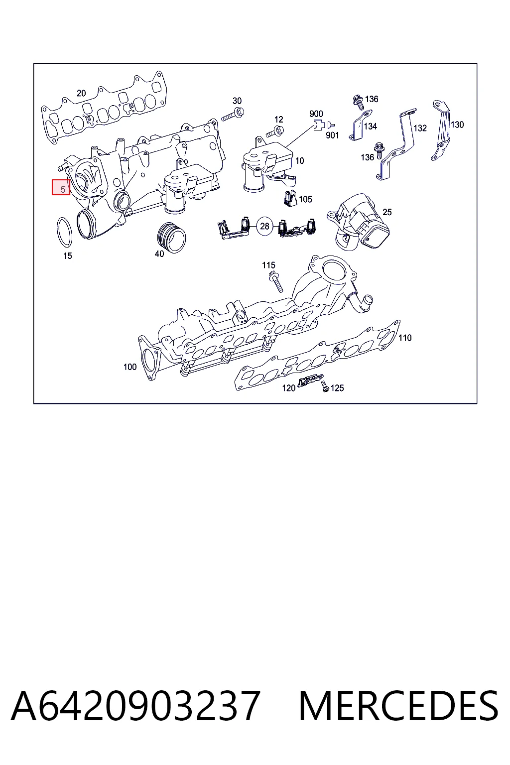 A6420903237 Mercedes Коллектор впускной правый