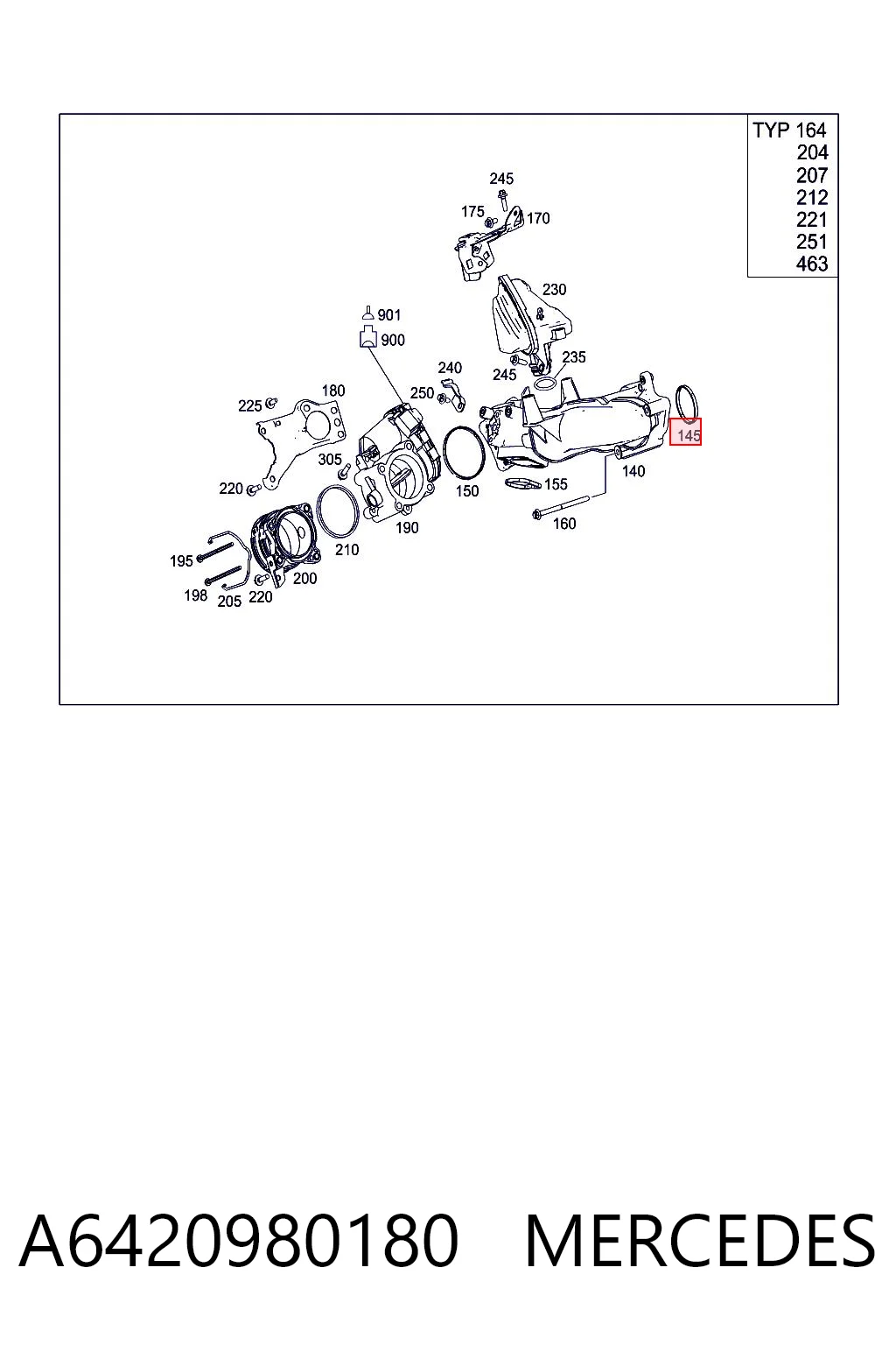 Прокладка впускного коллектора верхняя K05175711AA Fiat/Alfa/Lancia