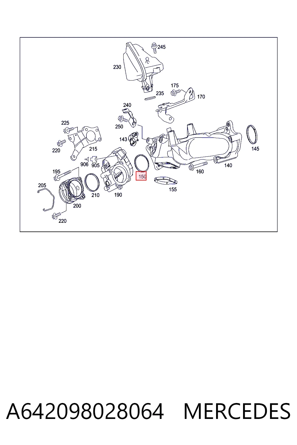 Прокладка дроссельной заслонки Mercedes E седан (W212) (2009 - 2016) цена, от 22.33 USD
