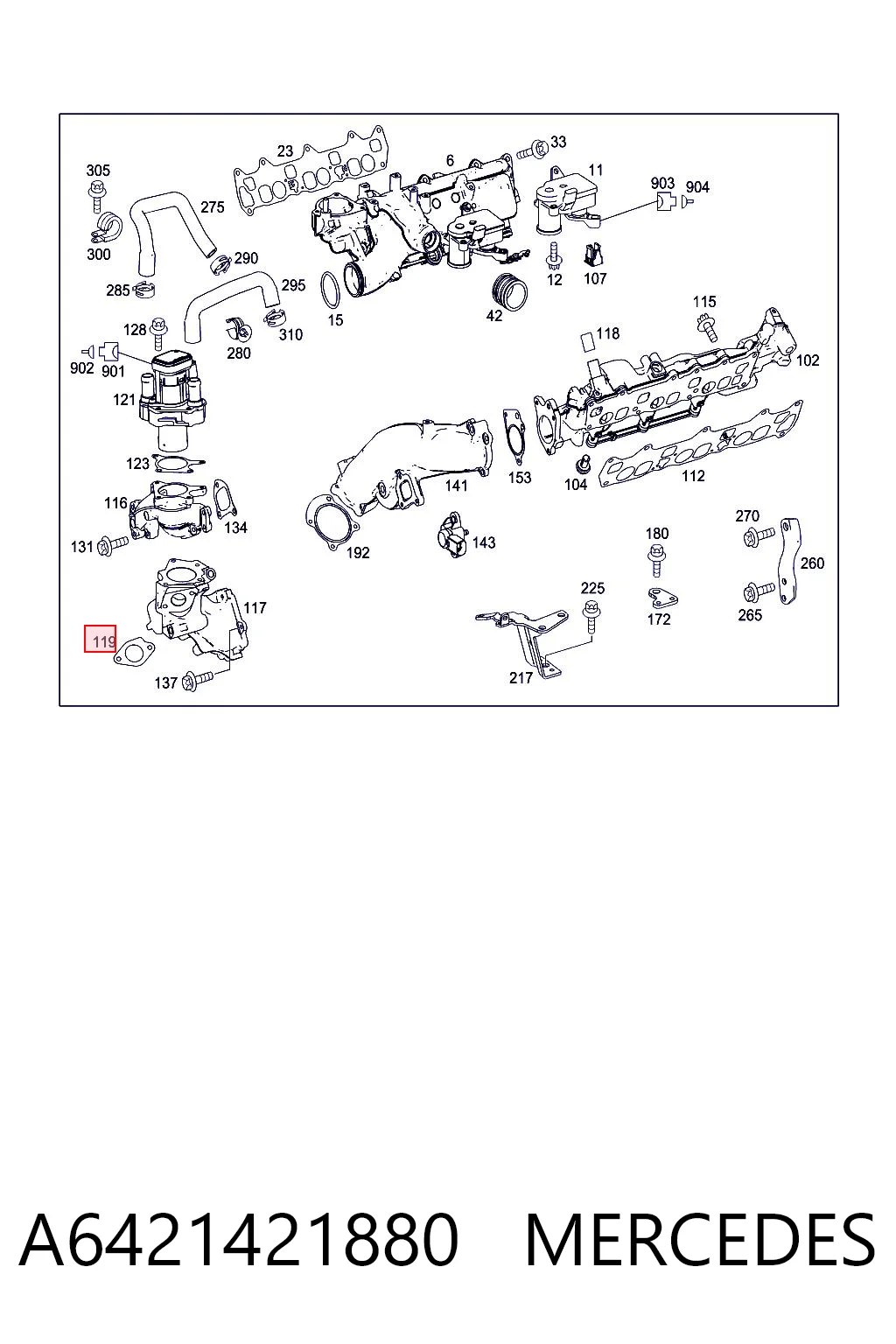 Купить K05175695AA Fiat/Alfa/Lancia Прокладка EGR-клапана рециркуляции