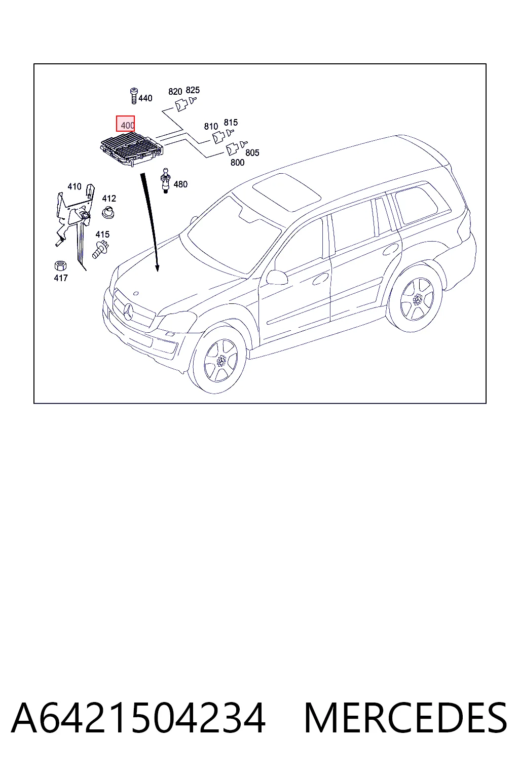 ЭБУ двигателем Mercedes GL внедорожник (X164) (2006 - 2012) цена, от 102.77 USD
