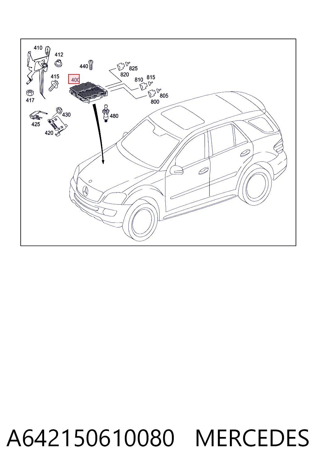 ЭБУ двигателем Mercedes ML/GLE внедорожник (W164) (2005 - 2011) цена, от 73.45 USD