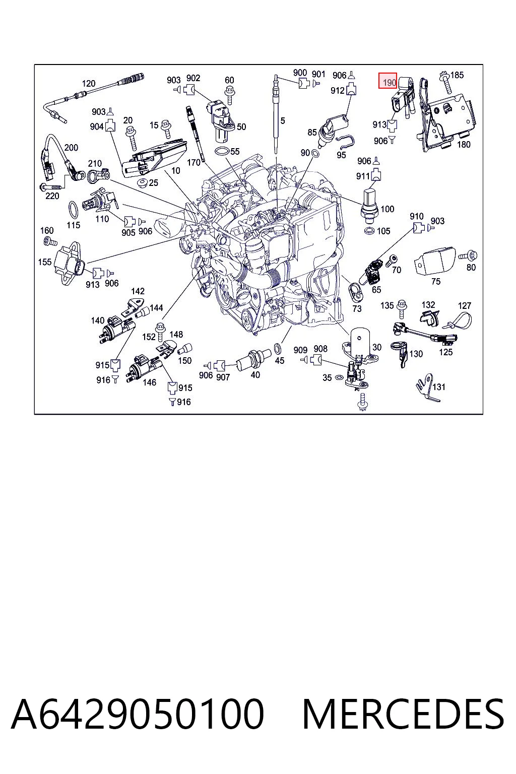 A6429050100 Mercedes Датчик давления выхлопных газов