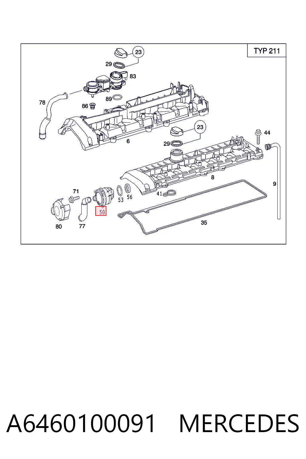 Датчик газов картера Mercedes E седан (W211) (2002 - 2008) цена, от 20.75 USD