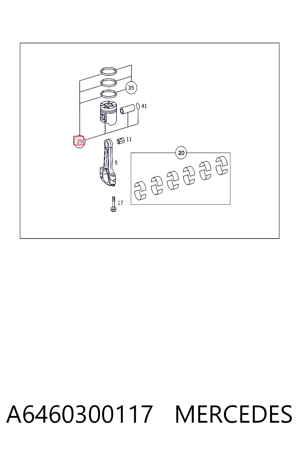 Поршень на 1 цилиндр 45900 Mahle Original