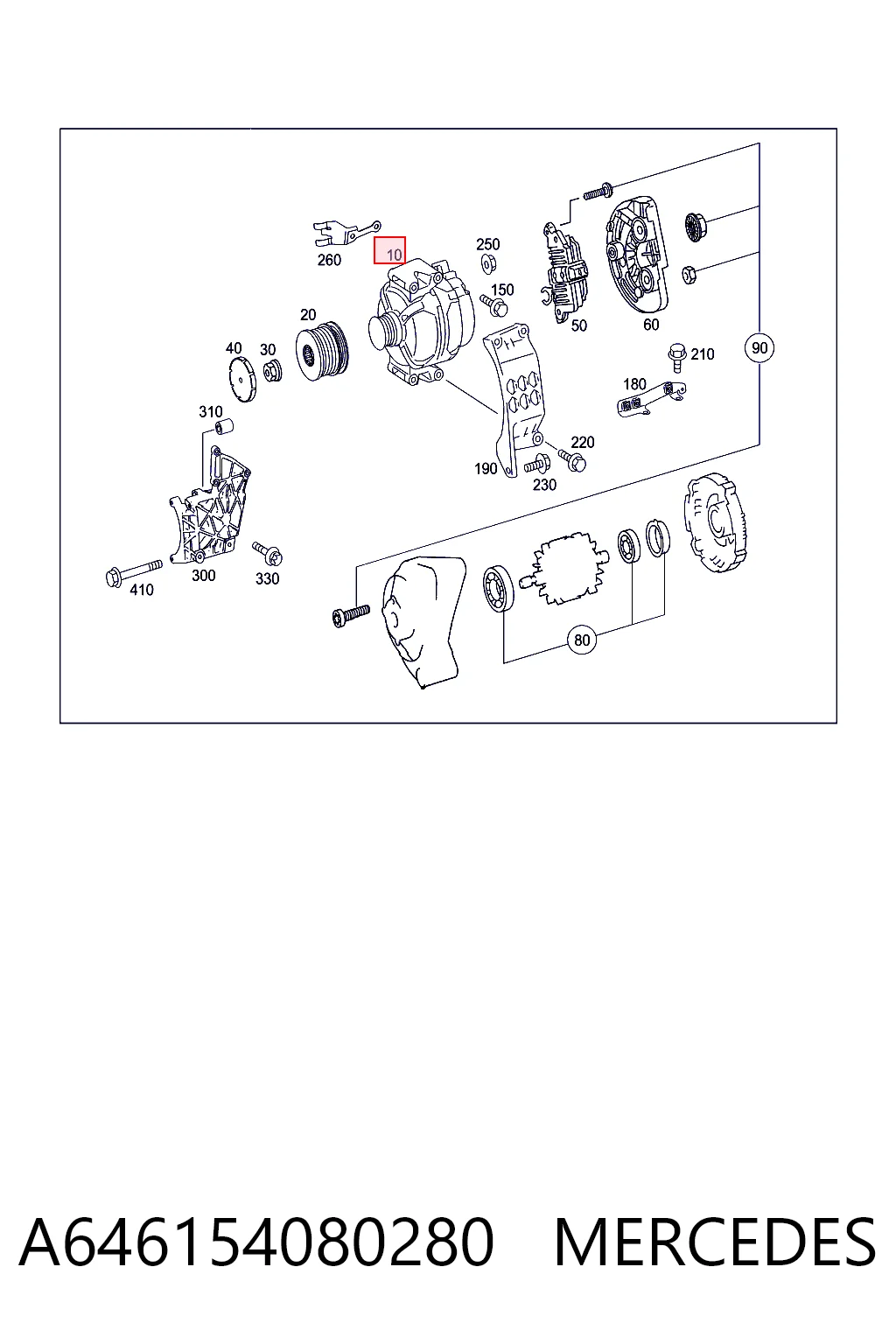 Генератор MERCEDES A646154080280