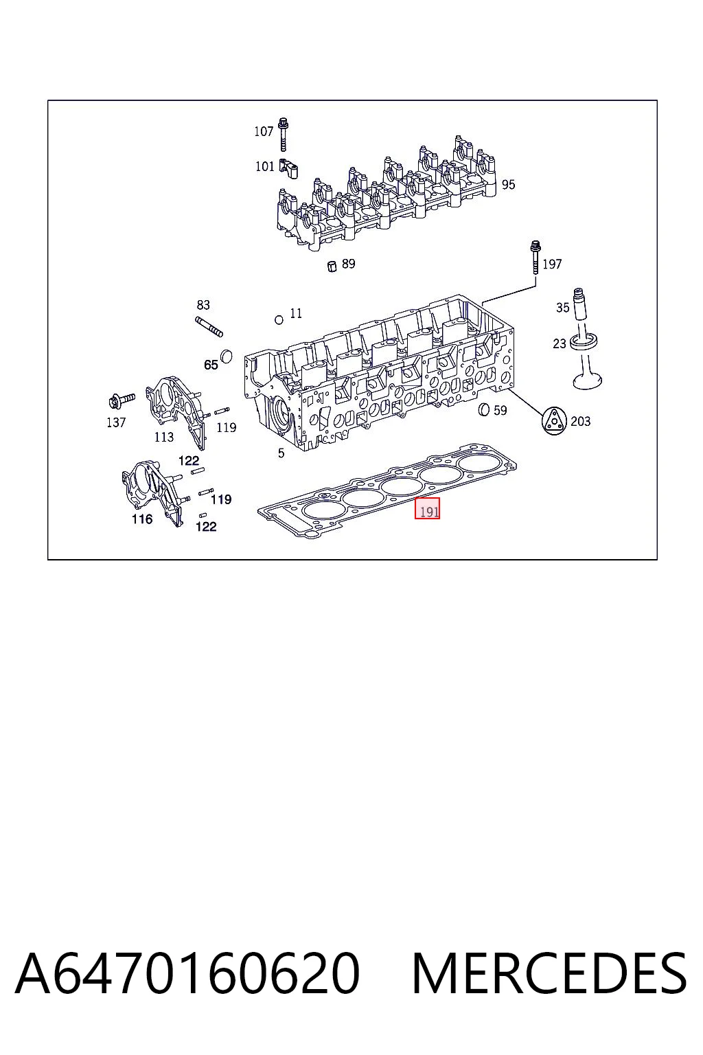 Купить 5134783AA Chrysler Прокладка ГБЦ
