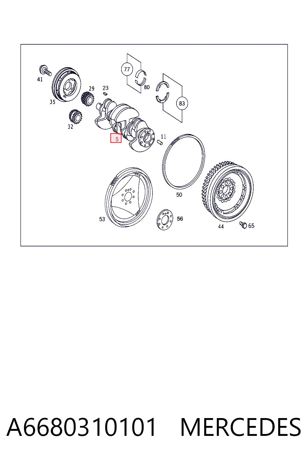 Купить 6680310001 Mercedes Коленвал