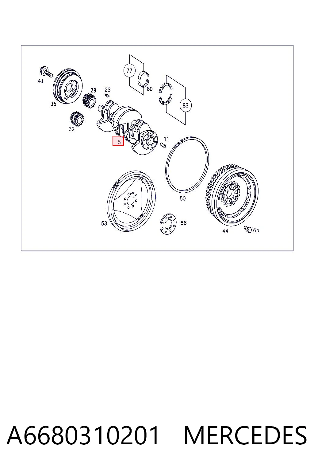Коленвал 6680310001 Mercedes
