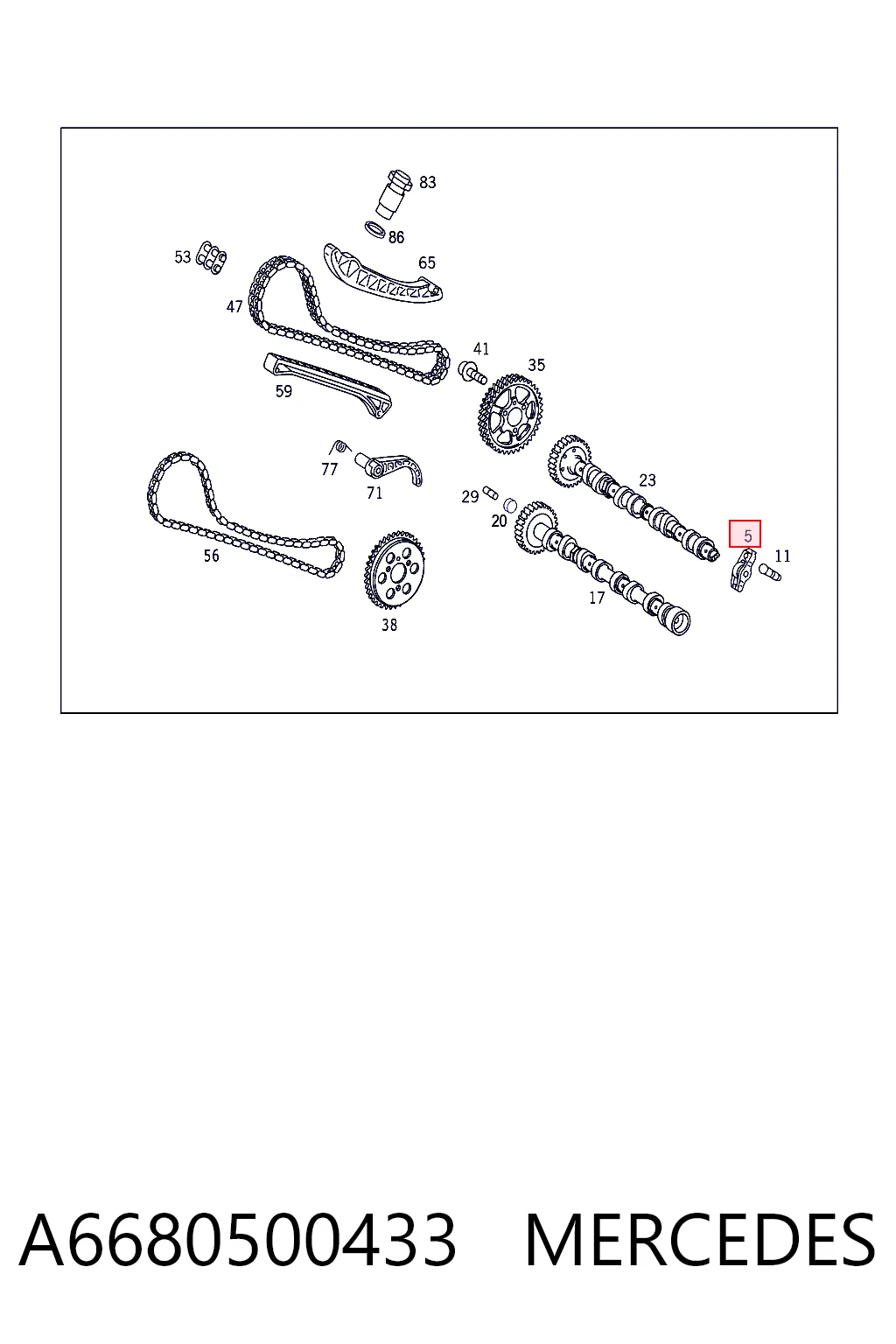 Рокер клапана Mercedes 6680500233 цена, от 13.94 USD