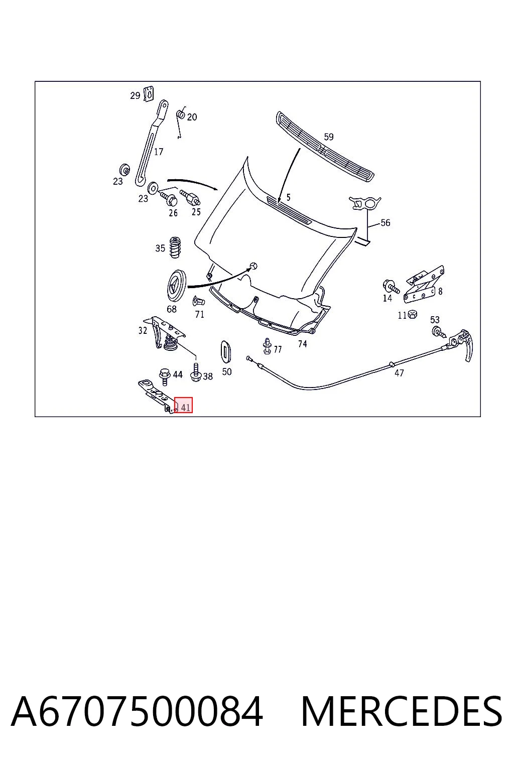 Замок капота BSG 60975034 цена, от 7.60 USD
