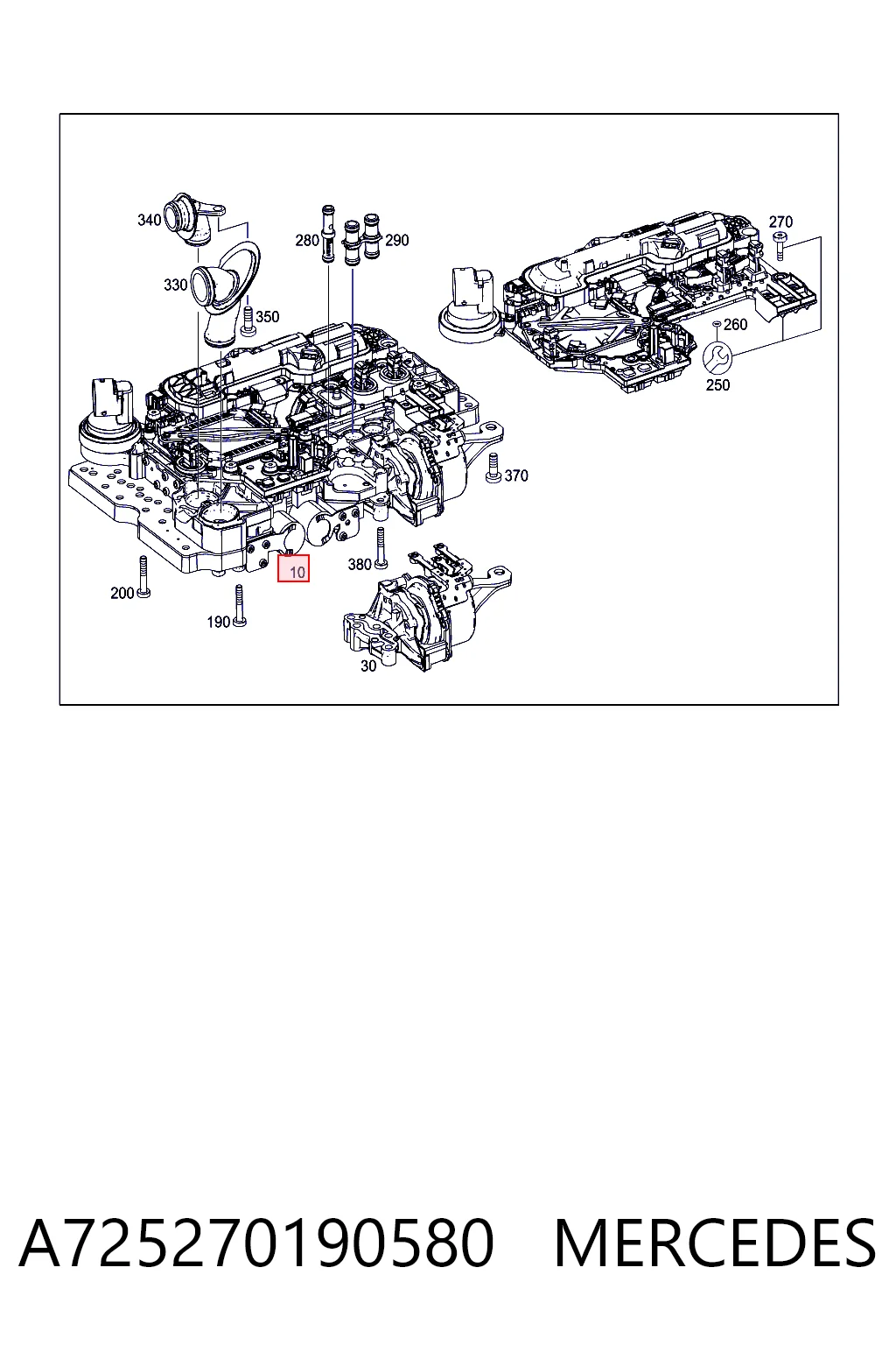  Mercedes 725270190587 цена, от 351.22 USD