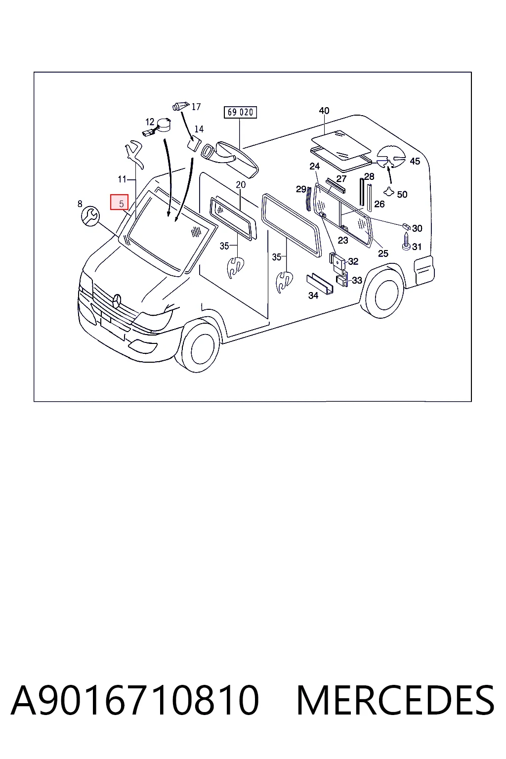 Купить AB204369A XYG Ветровое стекло