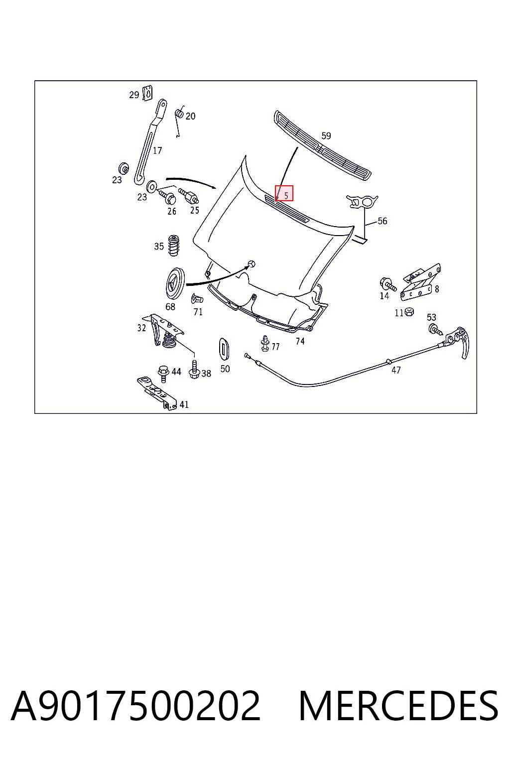 Капот API MD76001503000 цена, от 306.43 USD