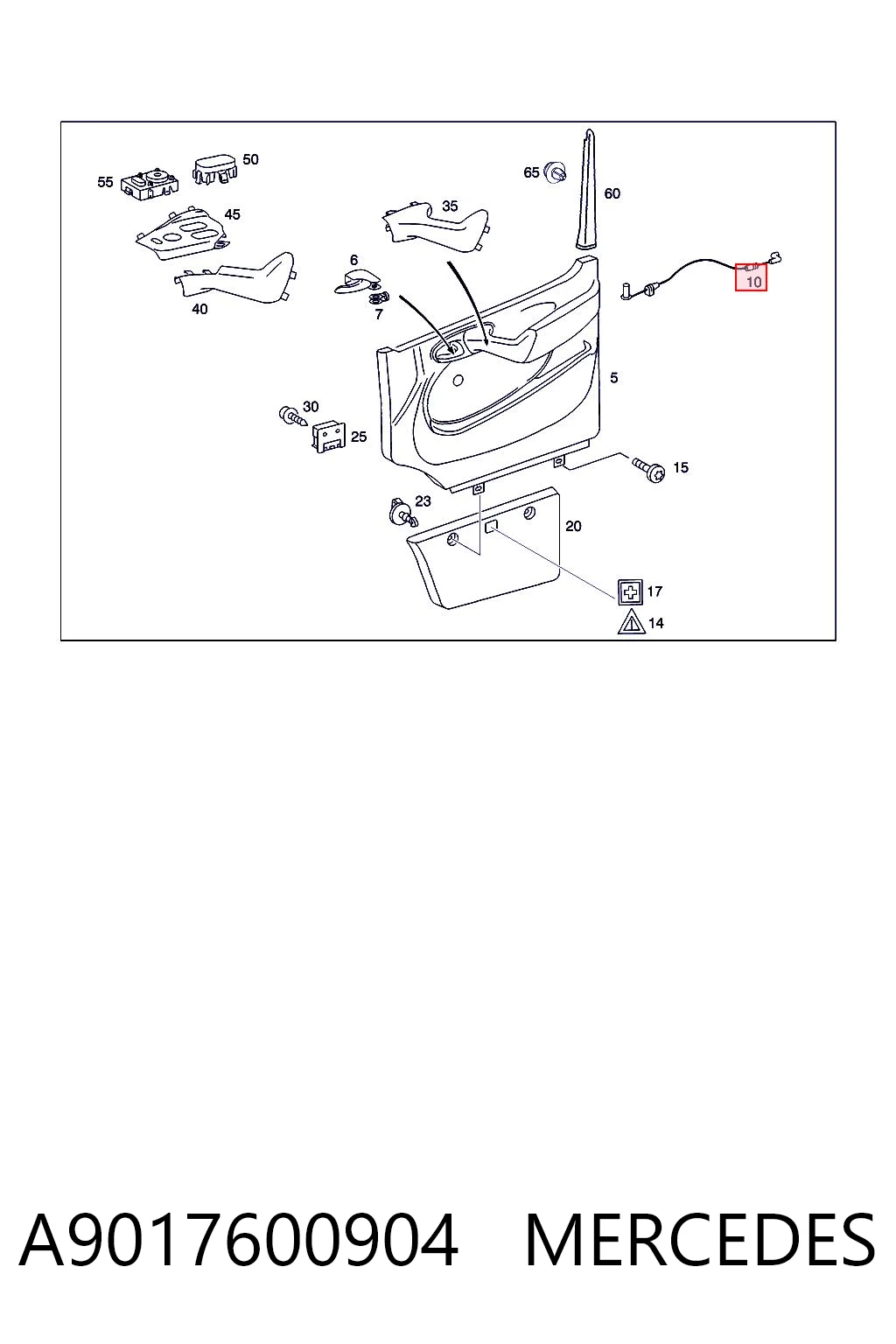 Трос открывания двери передней правой AND 3M837001