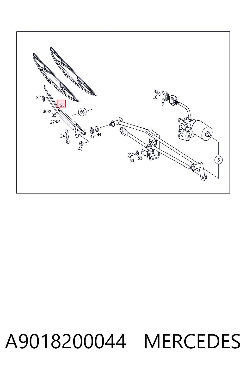 A9018200044 Mercedes Поводок дворника