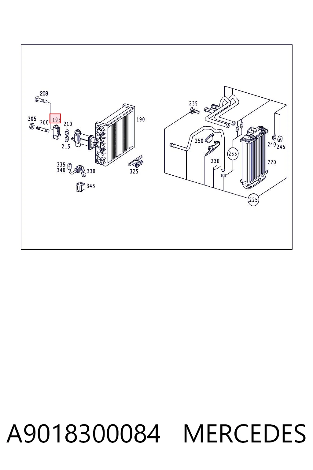 A9018300084 Mercedes Терморегулирующий вентиль кондиционера