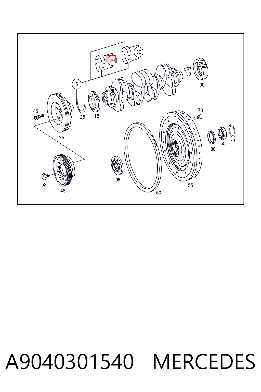 H0675025MM Glyco Комплект подшипников скольжения коленвала