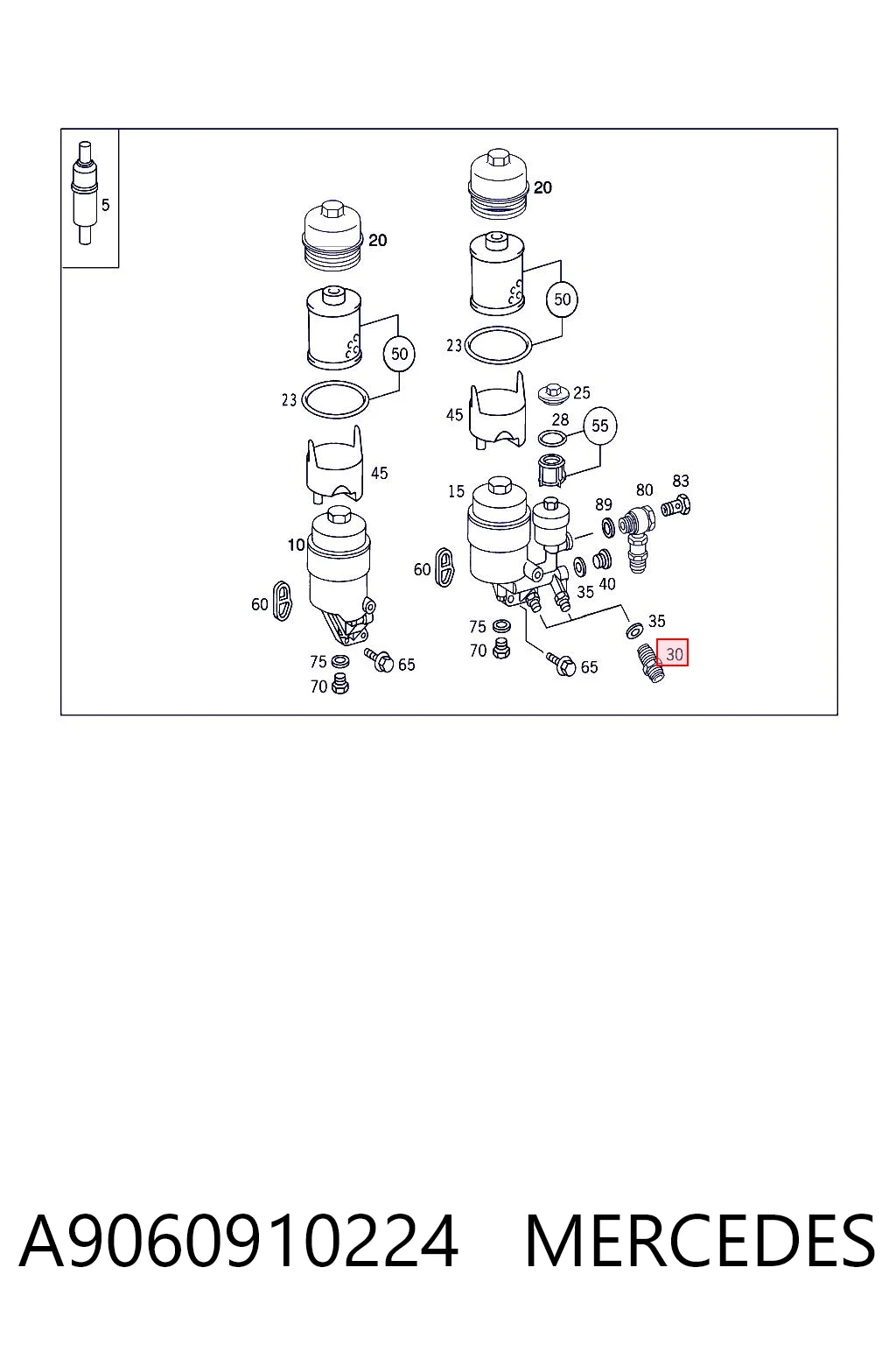 Обратный клапан топлива на Mercedes Benz Truck Vario  667