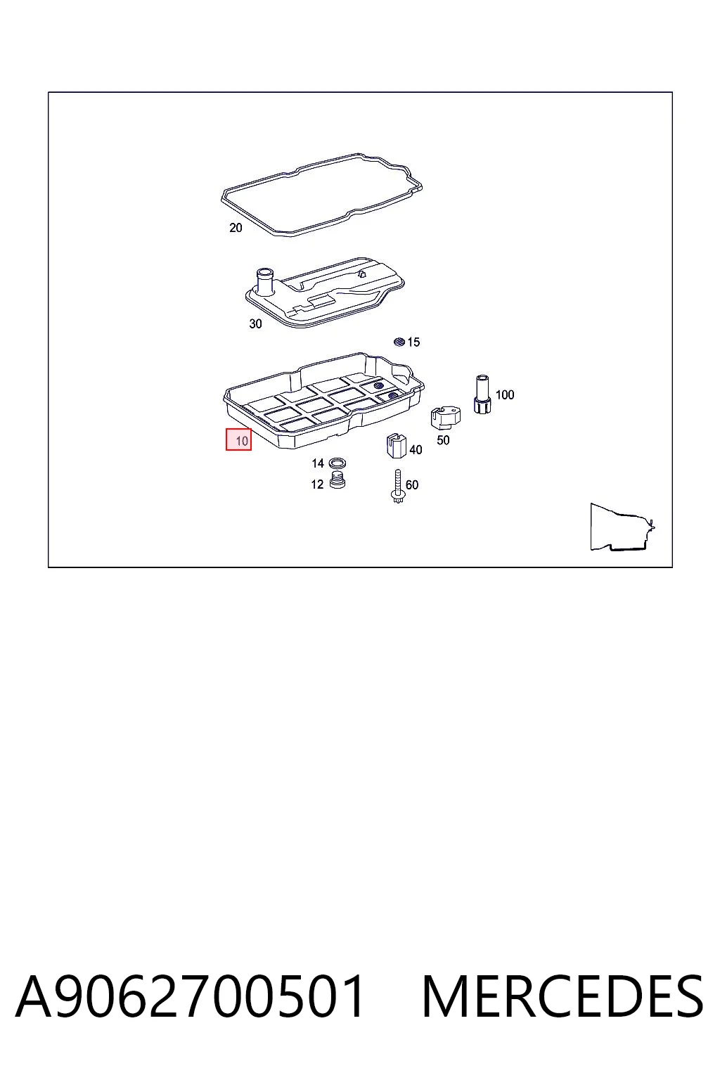 A9062700501 Mercedes Поддон АКПП