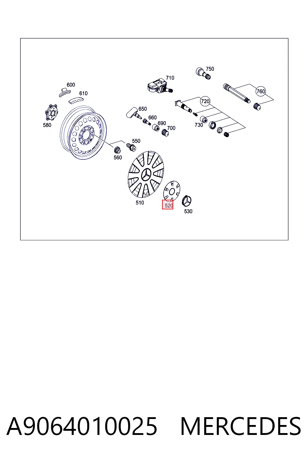 A9064010025 Mercedes Колпаки на диски