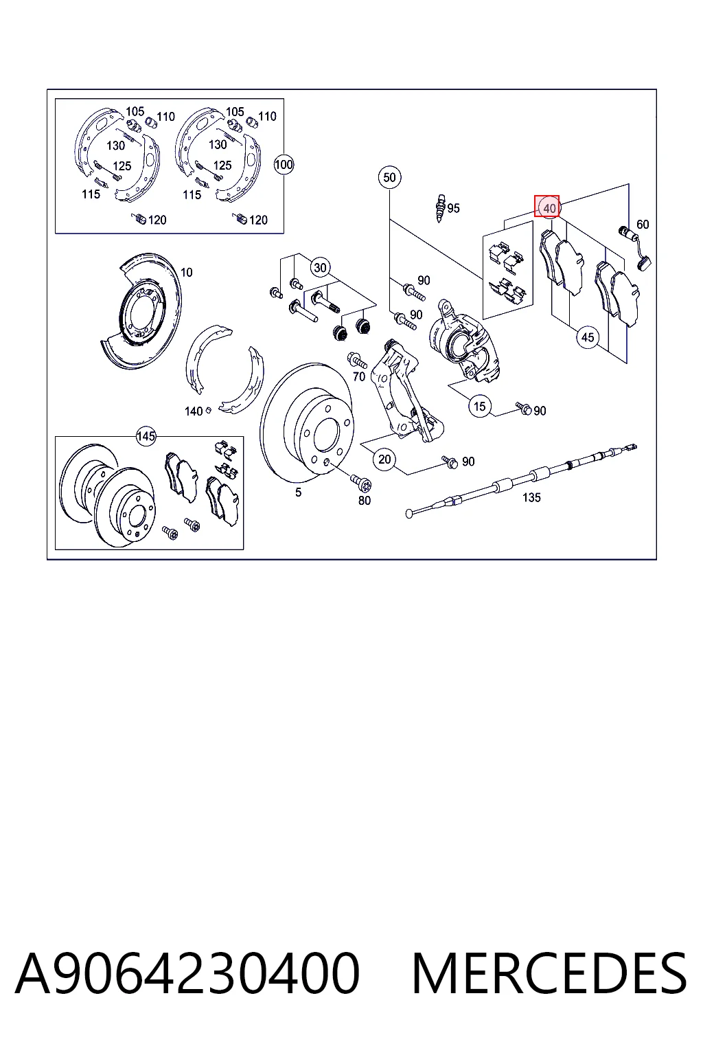 A9064230400 Mercedes Колодки тормозные дисковые комплект
