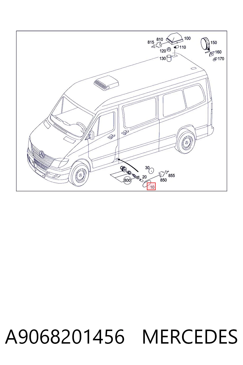 A9068201456 Mercedes Фонари опознавательные