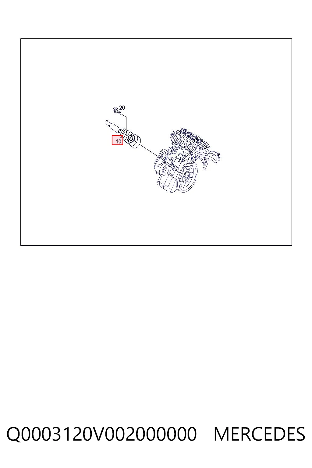 Q0003120V002000000 Mercedes Датчик самовоспламенения