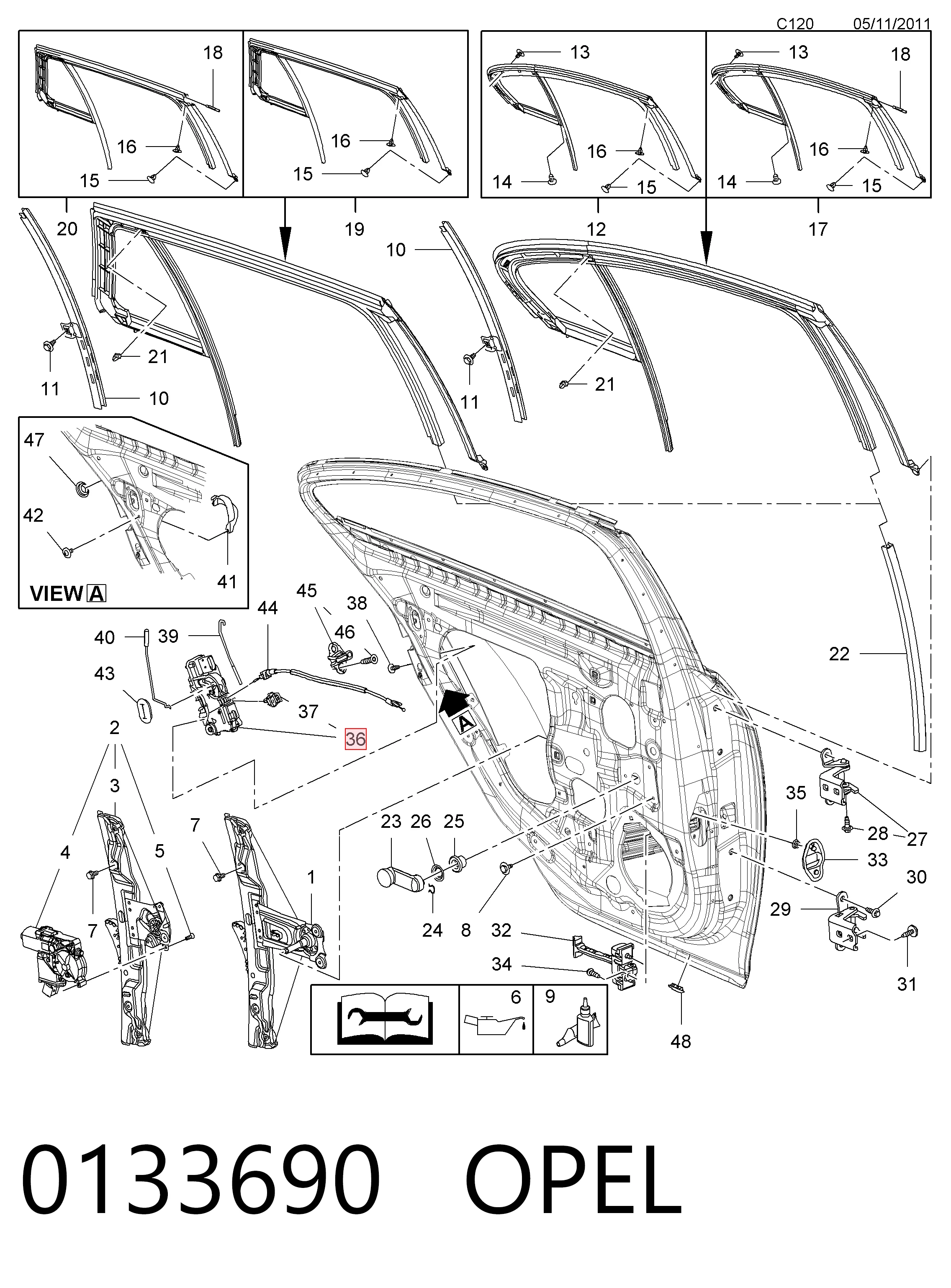 Купить 133690 Peugeot/Citroen Замок двери задней левой