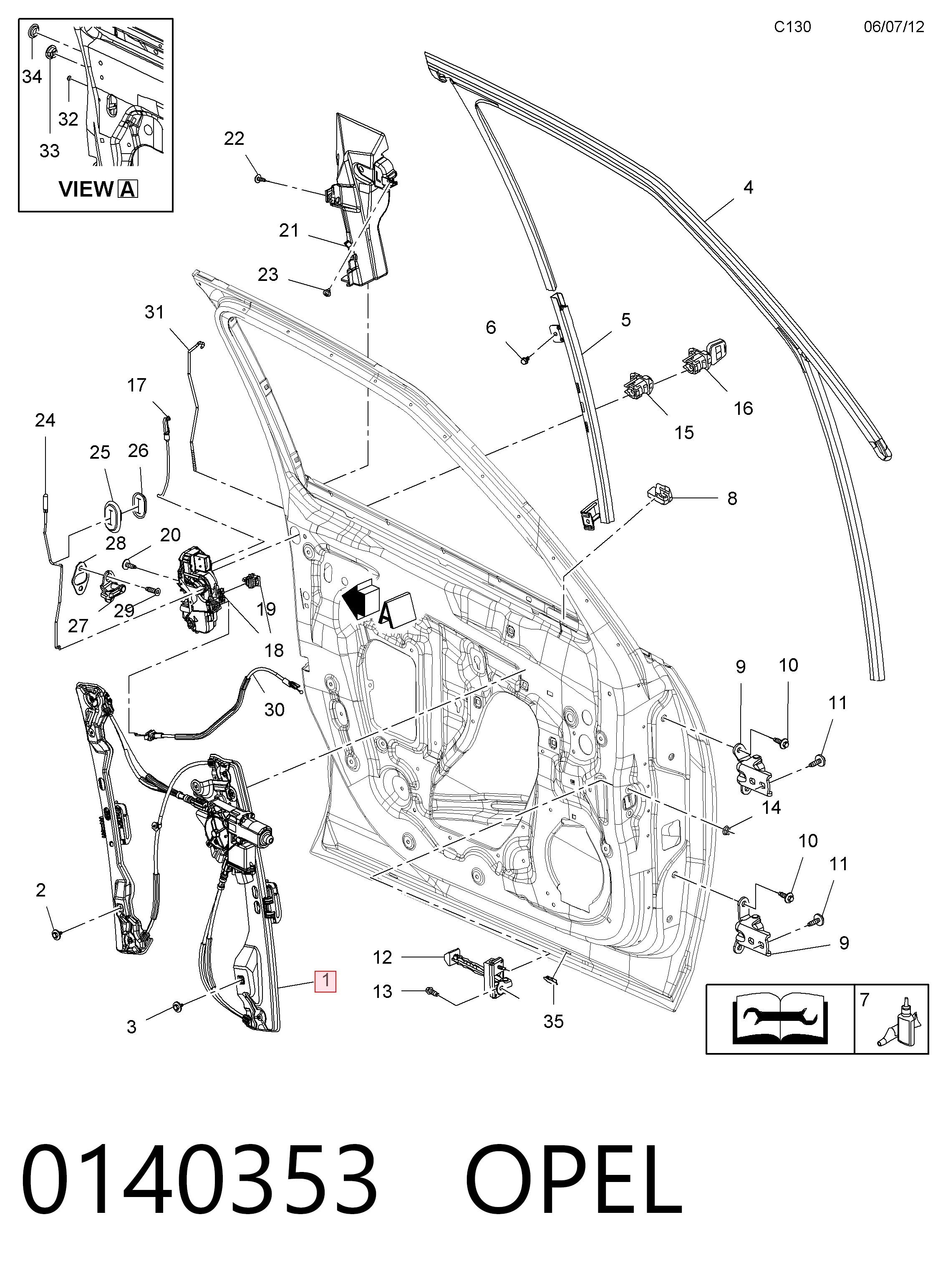 13369286 General Motors Механизм подъема стекол