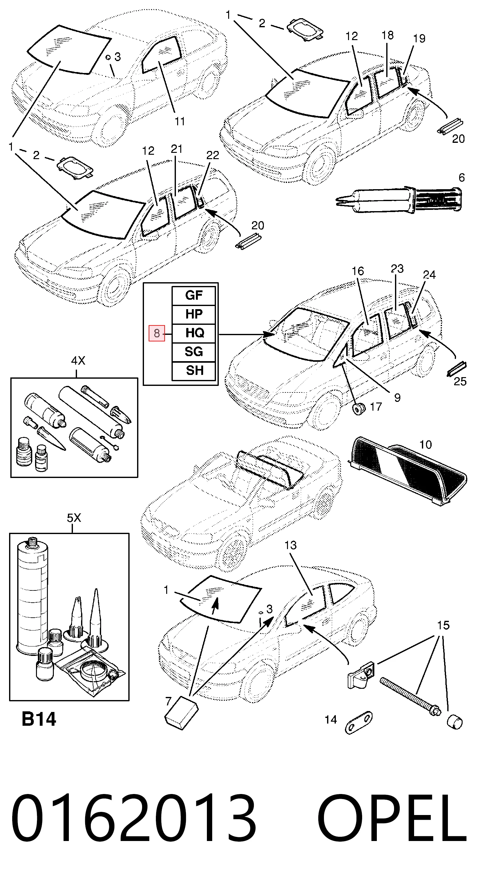 Купить 13121390 Peugeot/Citroen Ветровое стекло