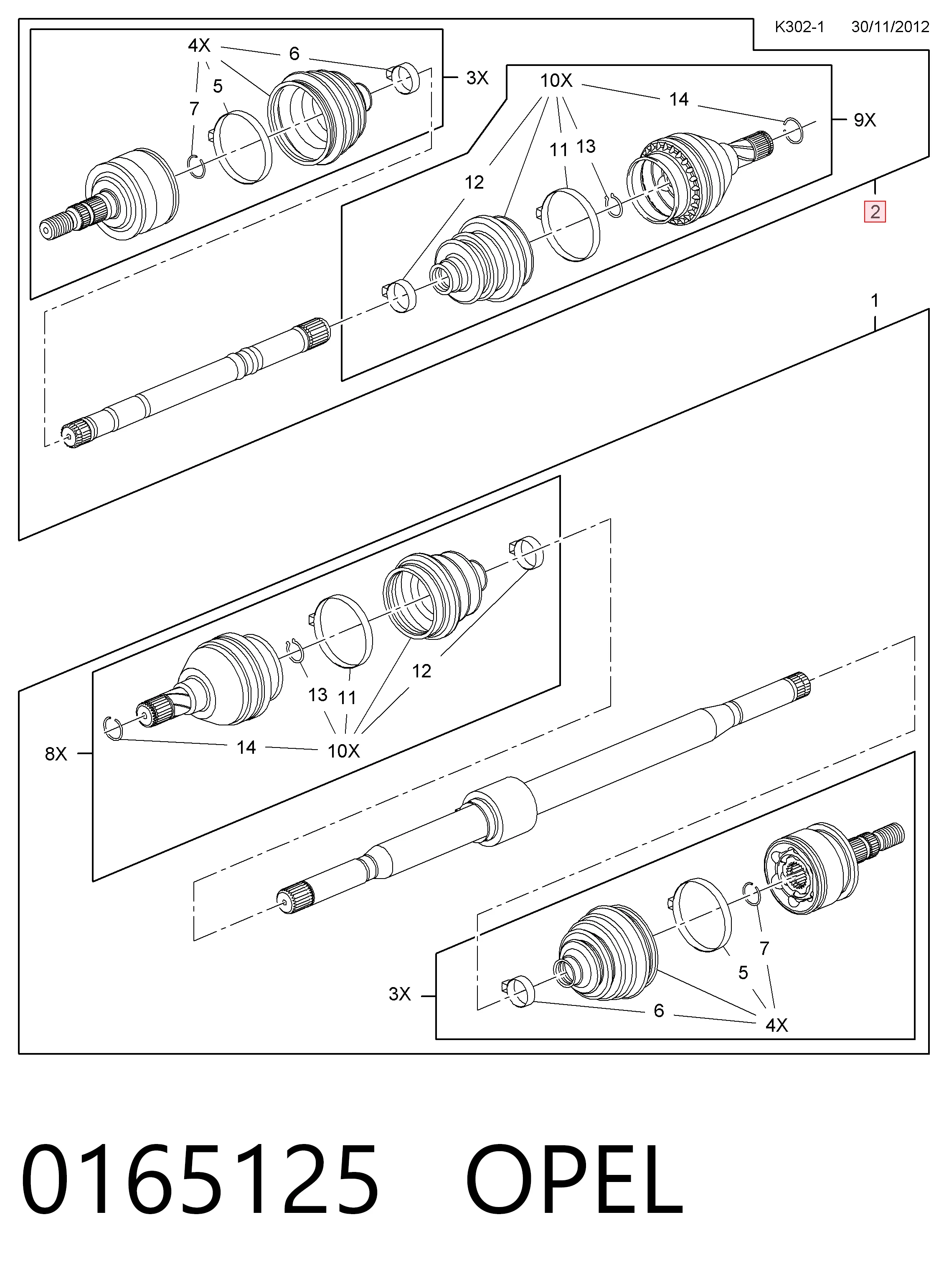 Левая полуось 0025725 GKN-Spidan