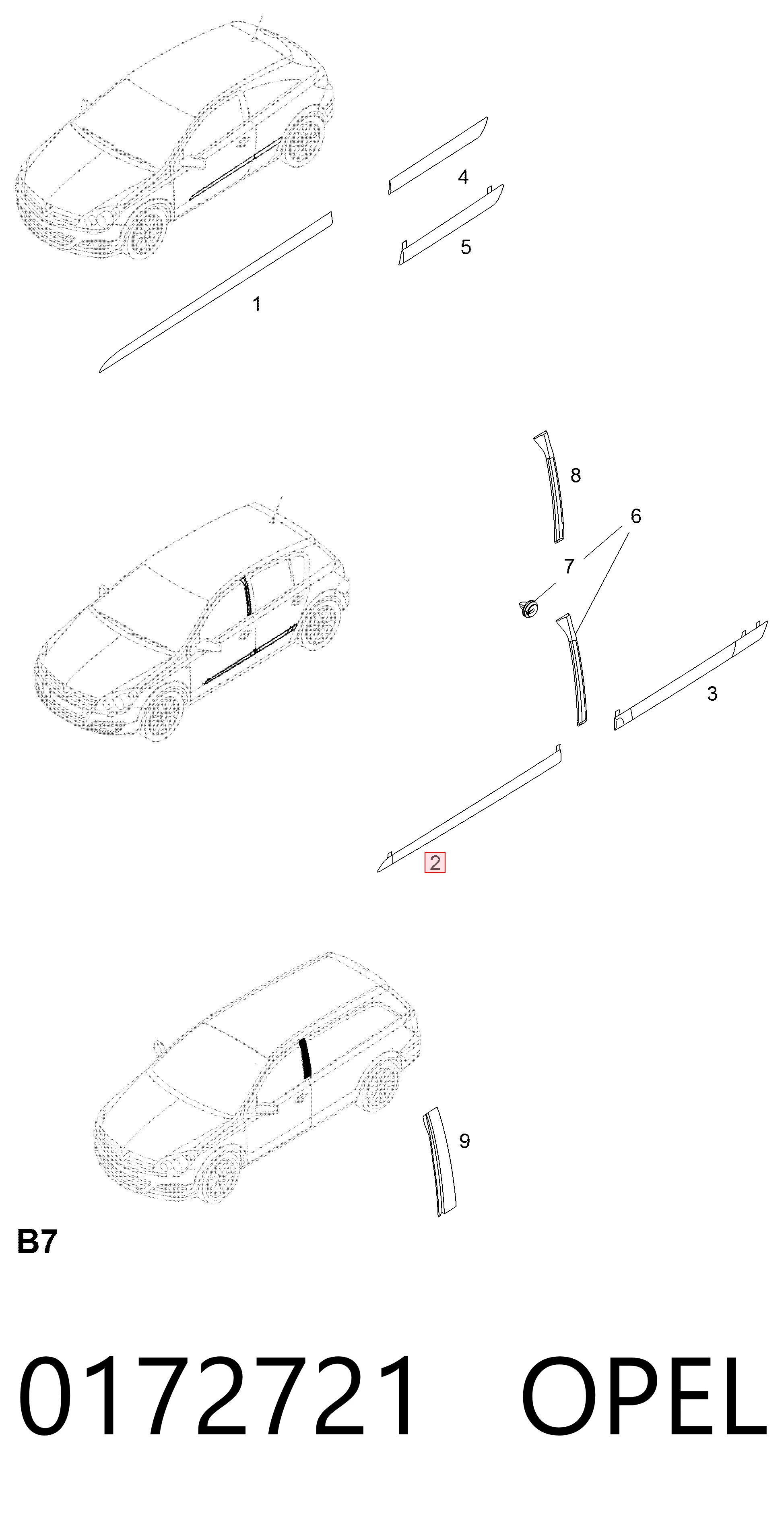 24461094 Peugeot/Citroen Молдинг передней правой двери