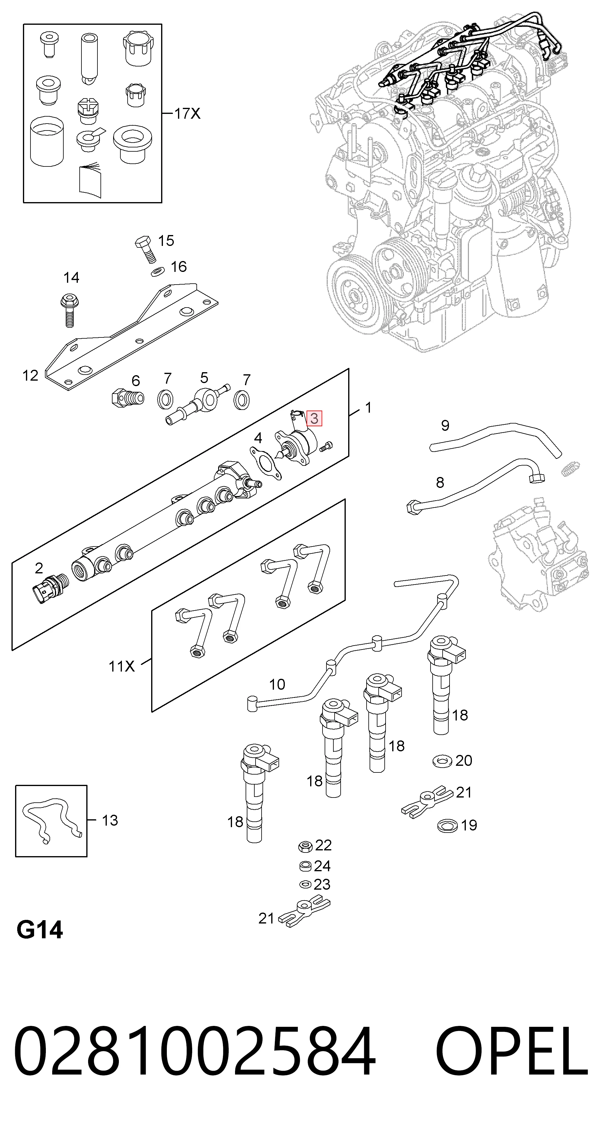 Купить 1561084E50 Bosch Регулятор давления топлива