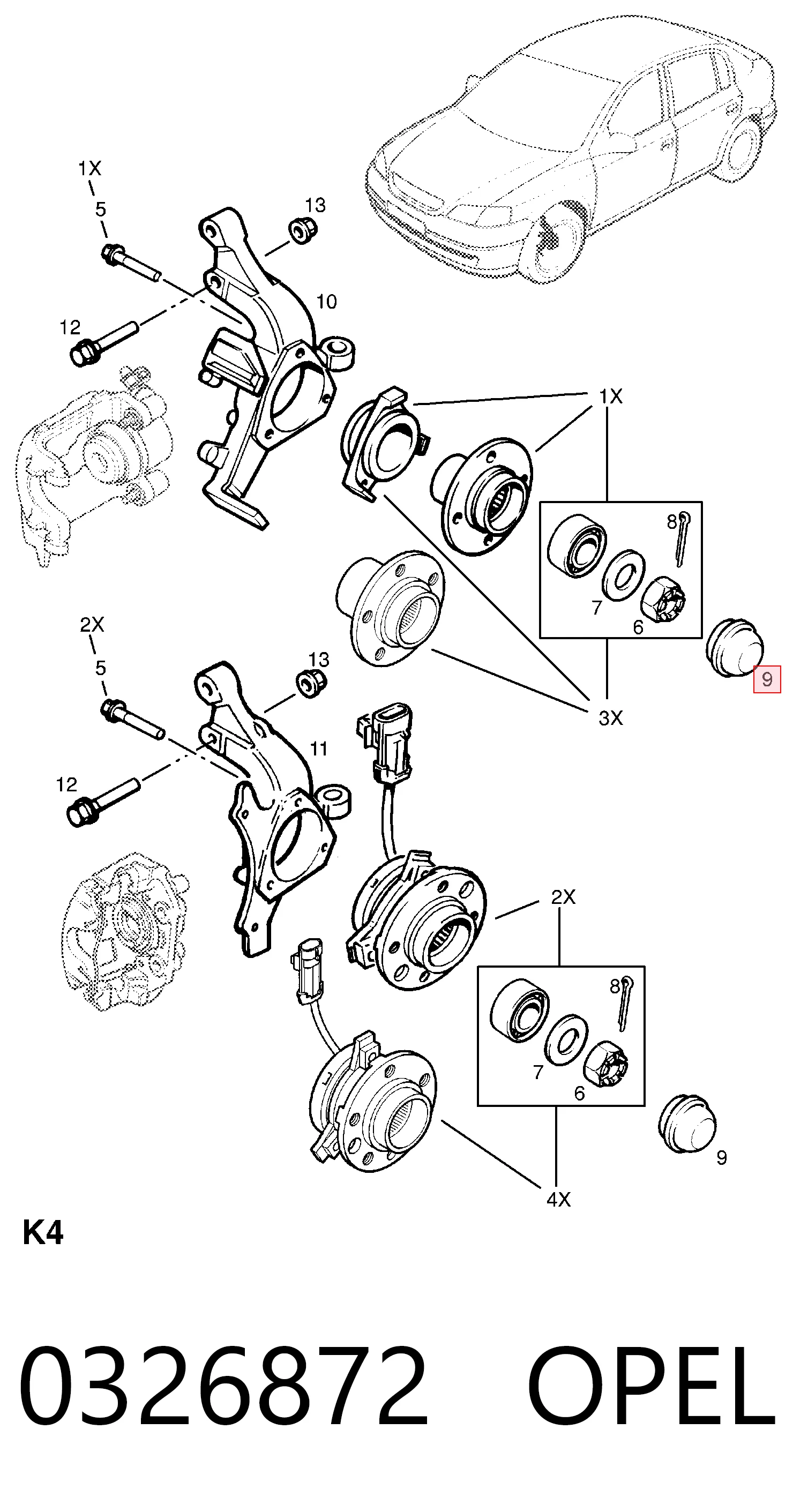 Купить 326872 General Motors Заглушка ступицы