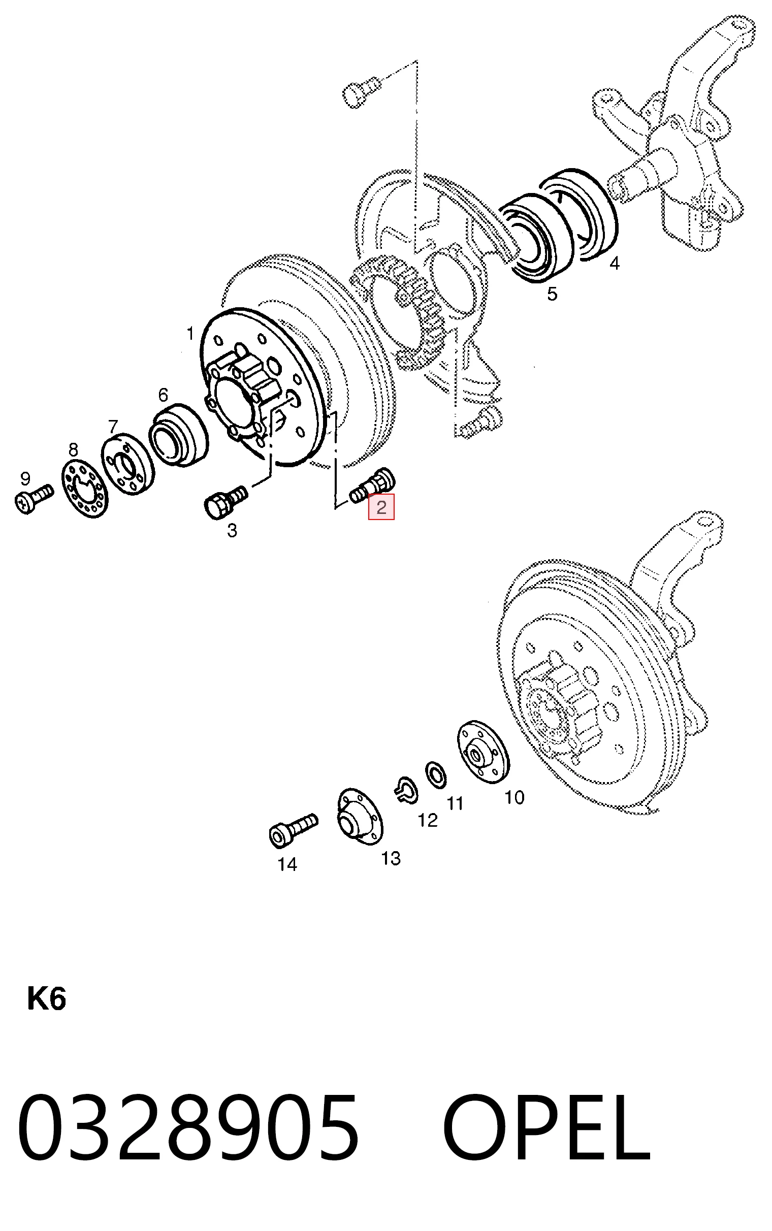 Болт ступицы 97213871 General Motors