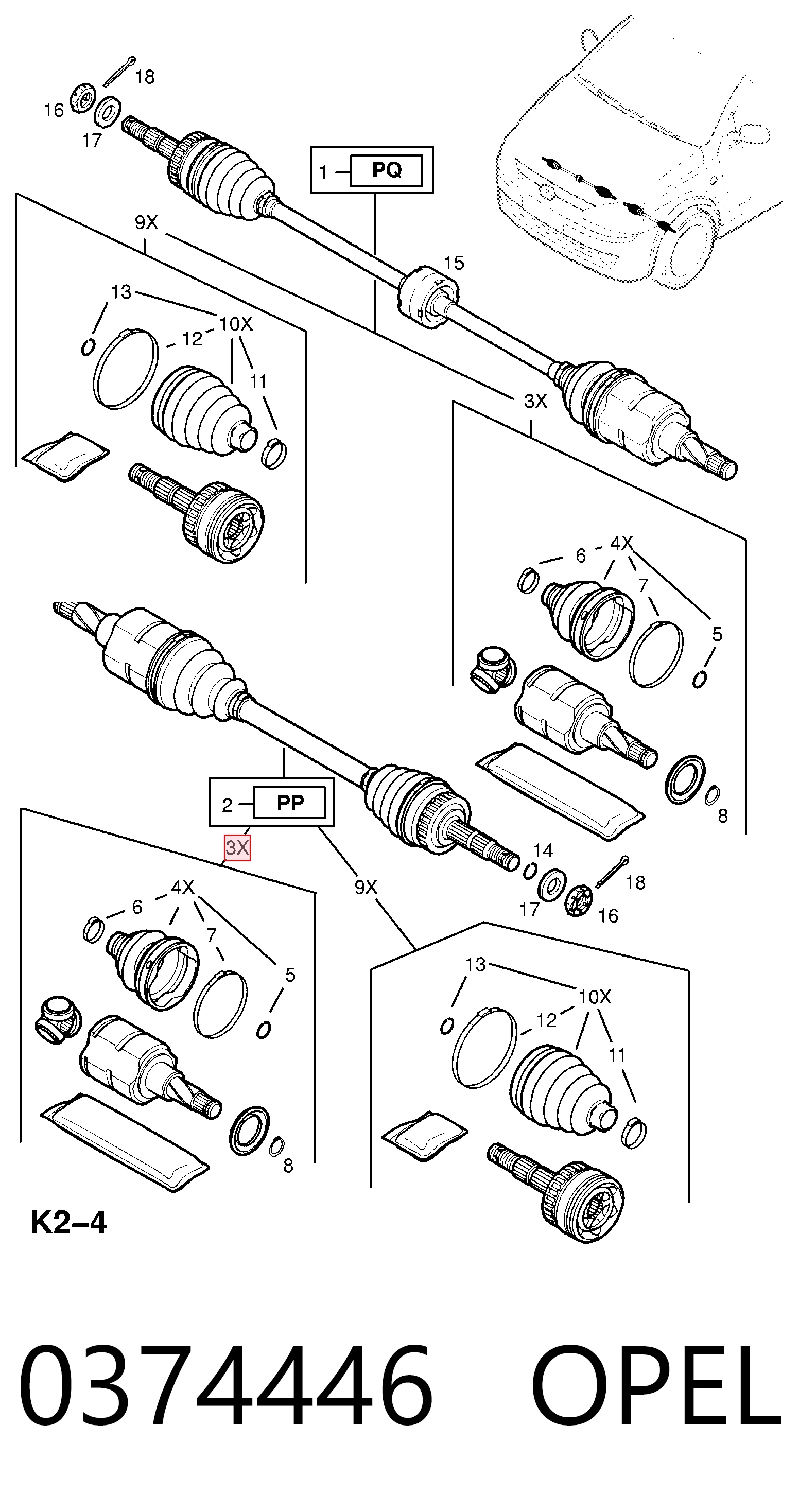 TIJ0032 Magneti Marelli ШРУС внутренний, передний