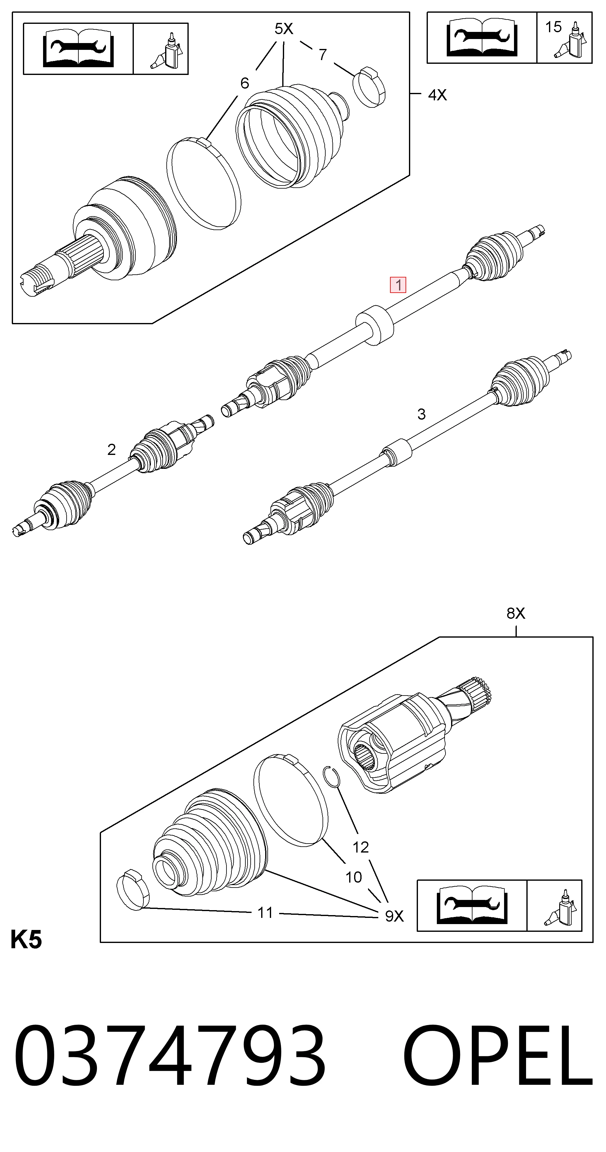 13150503 Peugeot/Citroen Полуось передняя, правая