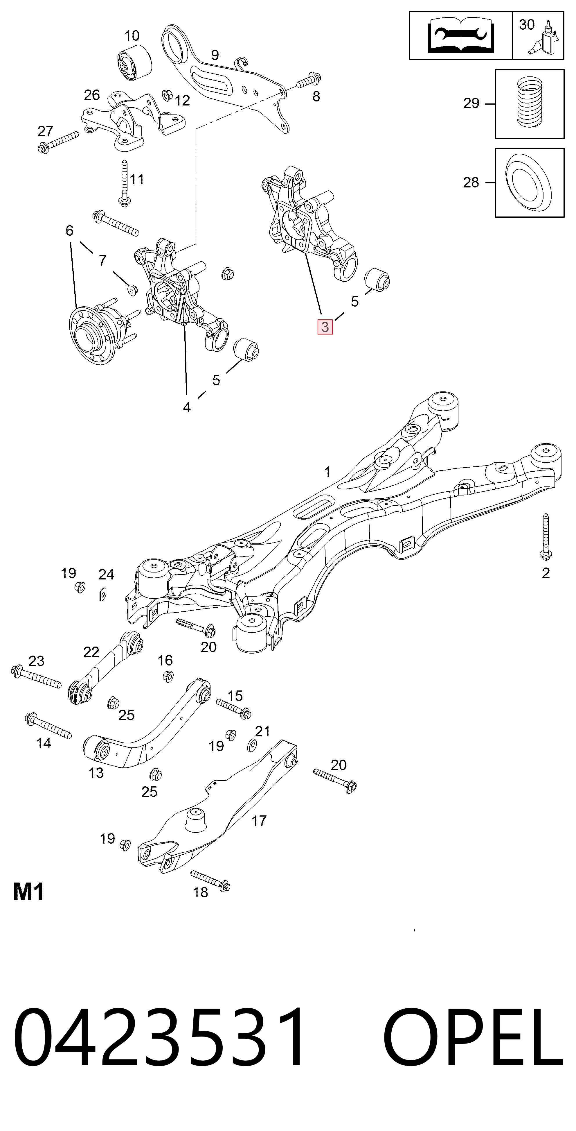 423531 General Motors Цапфа левая