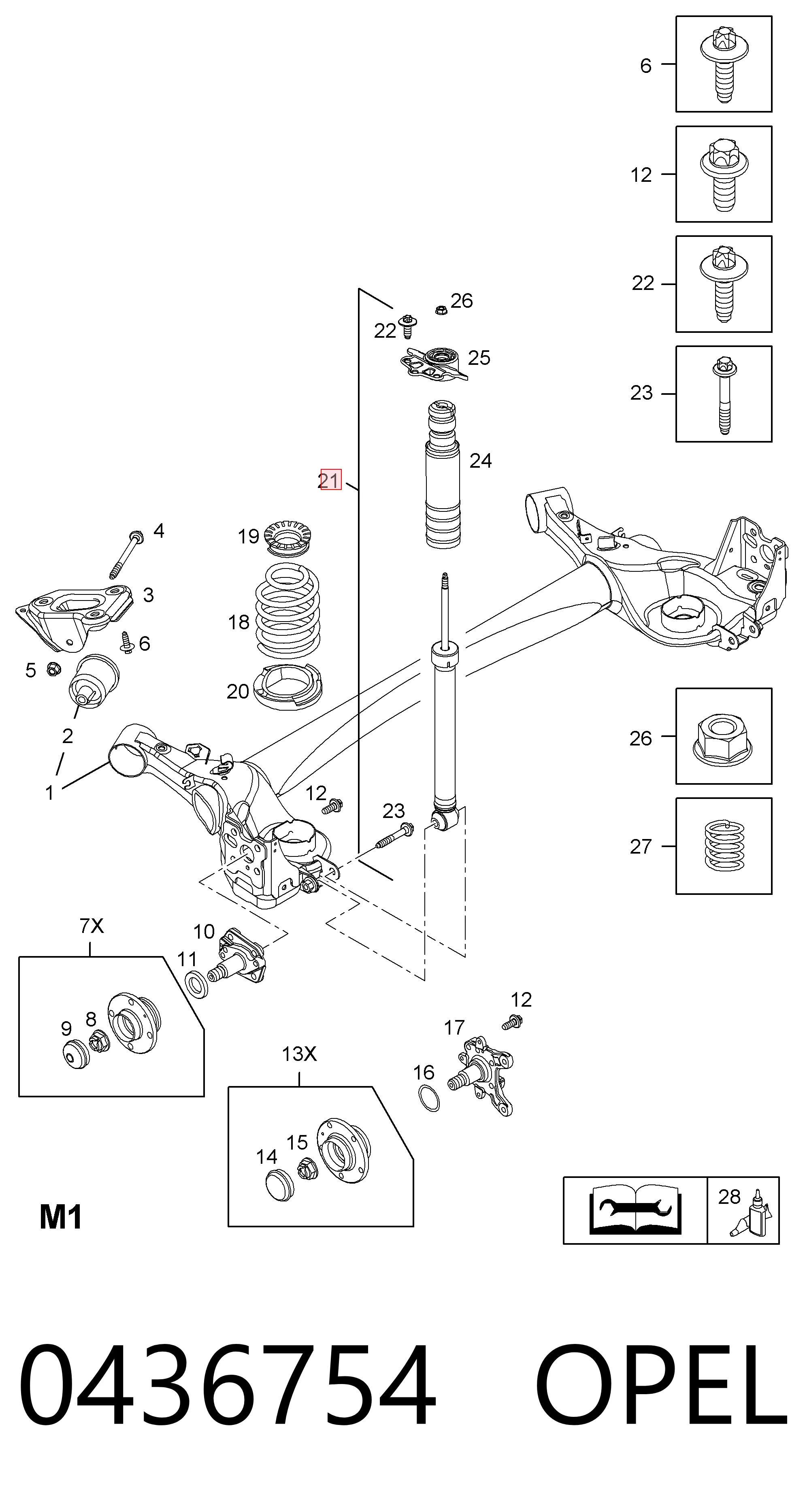 Амортизатор задний левый 95514519 General Motors