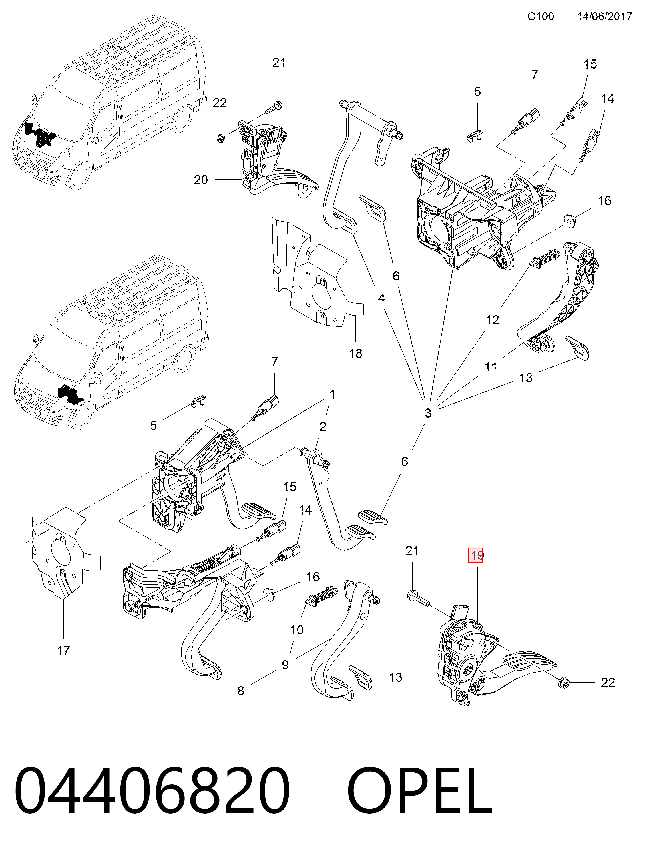 Педали газа на Renault Master III FV