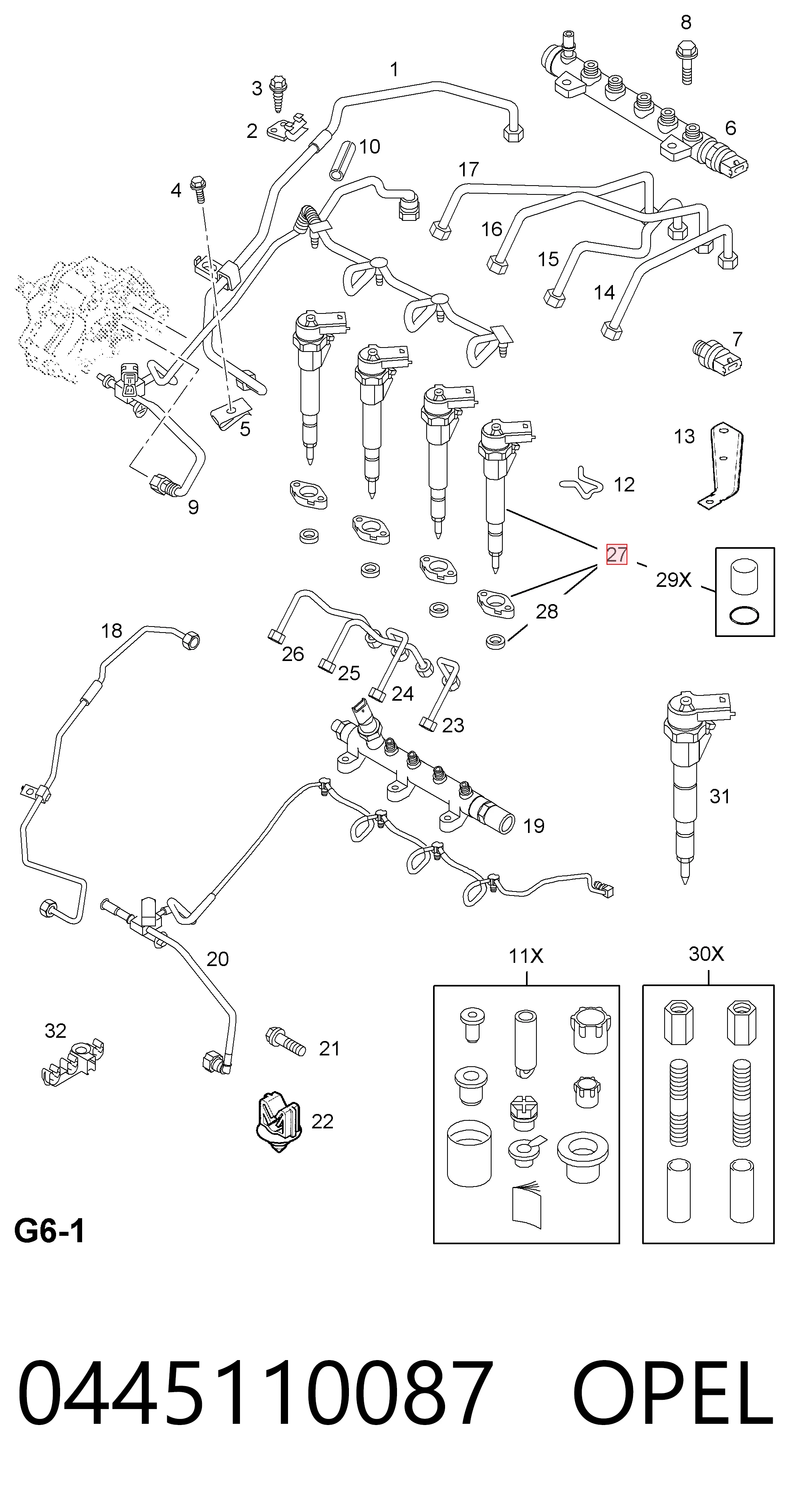 Топливные форсунки 986435079 Bosch