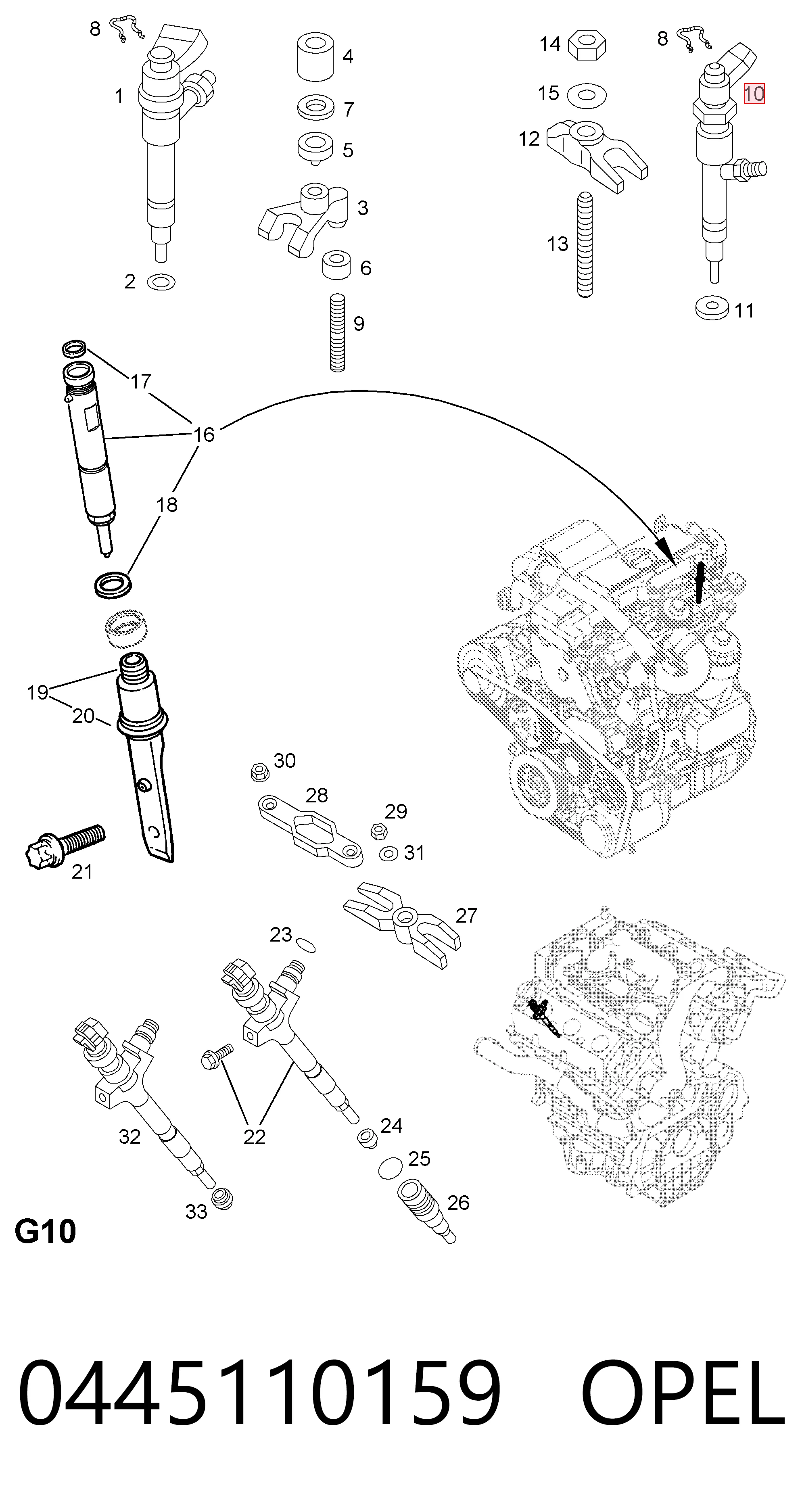 445110159 Bosch Топливные форсунки