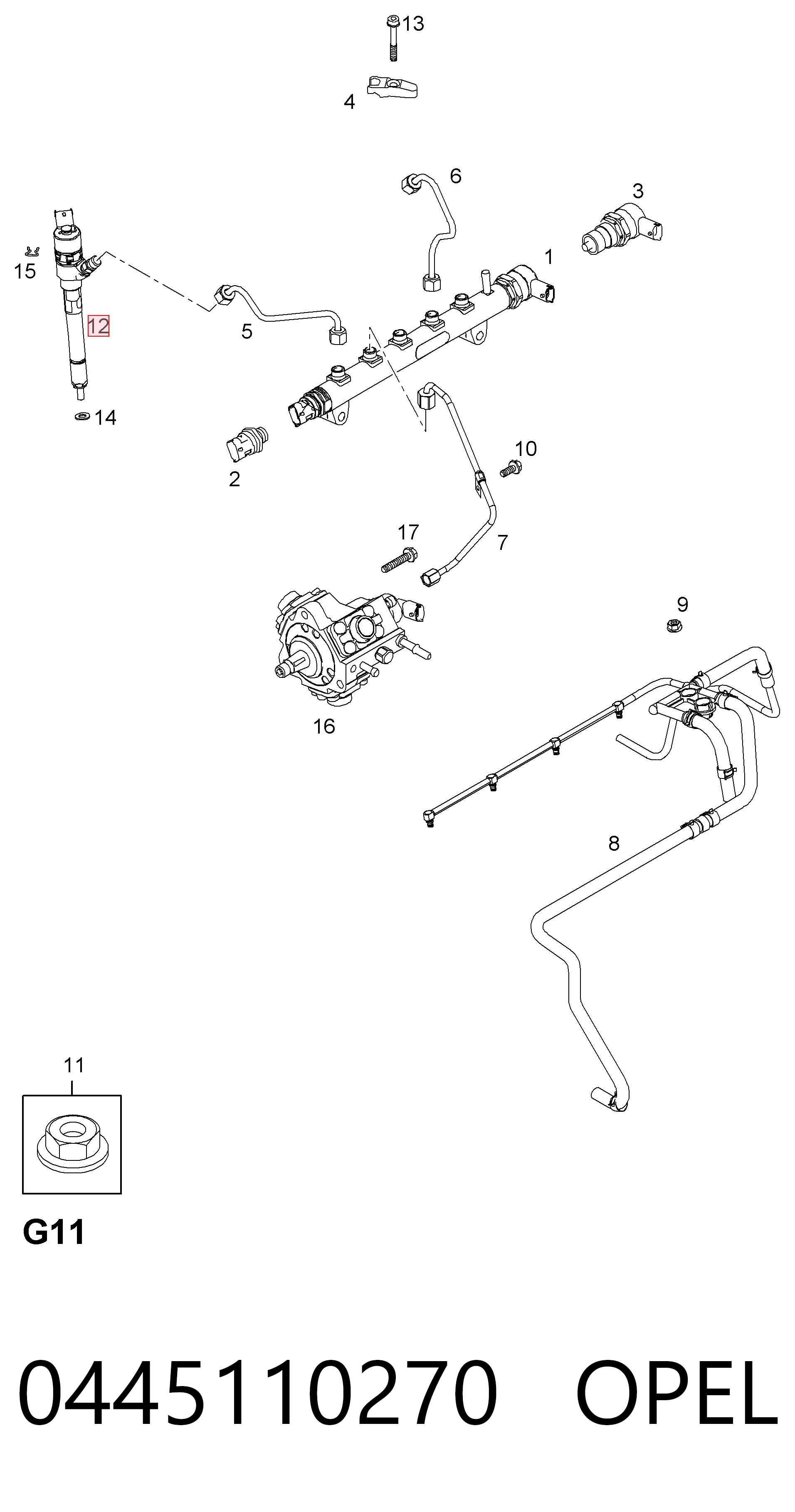  Топливные форсунки Chevrolet Lacetti 
